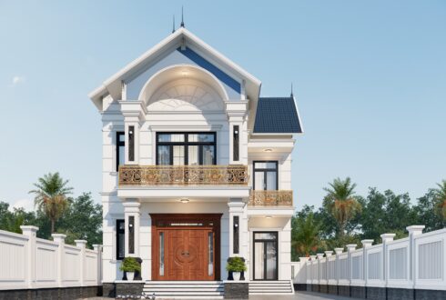 Biệt thự 2 tầng mái Thái tân cổ điển – Anh Cường, Hải Dương