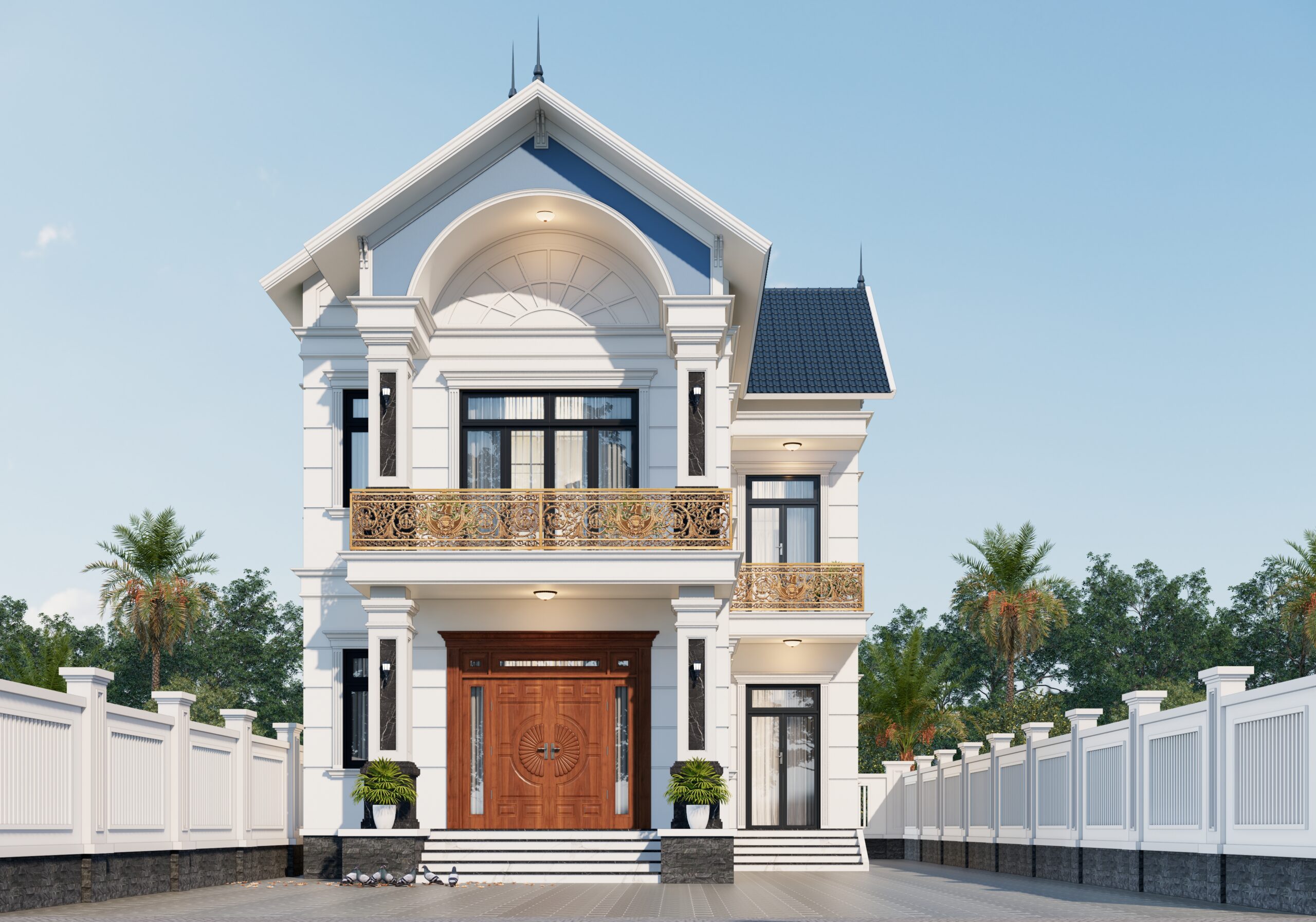 Biệt thự 2 tầng mái Thái tân cổ điển – Anh Cường, Hải Dương gallery