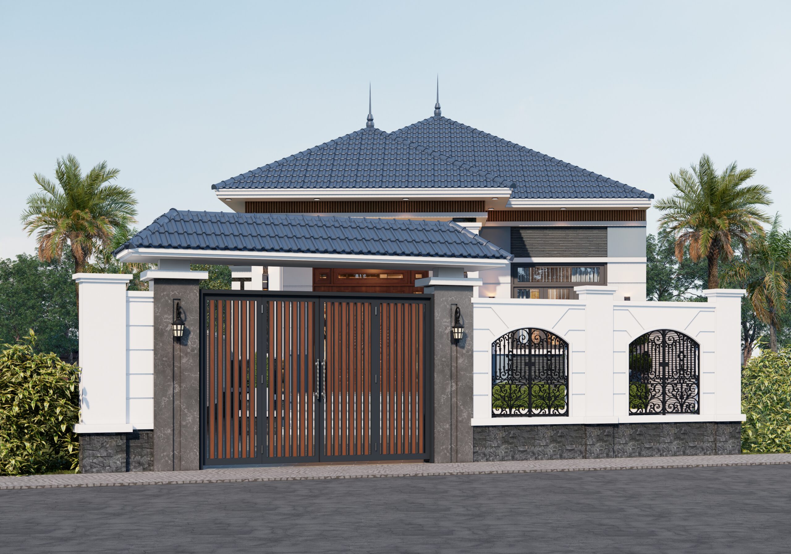 Nhà 1 tầng mái Thái ngói xanh đen hiện đại – Anh Sơn, Bắc Giang – NAVI-BT34 gallery