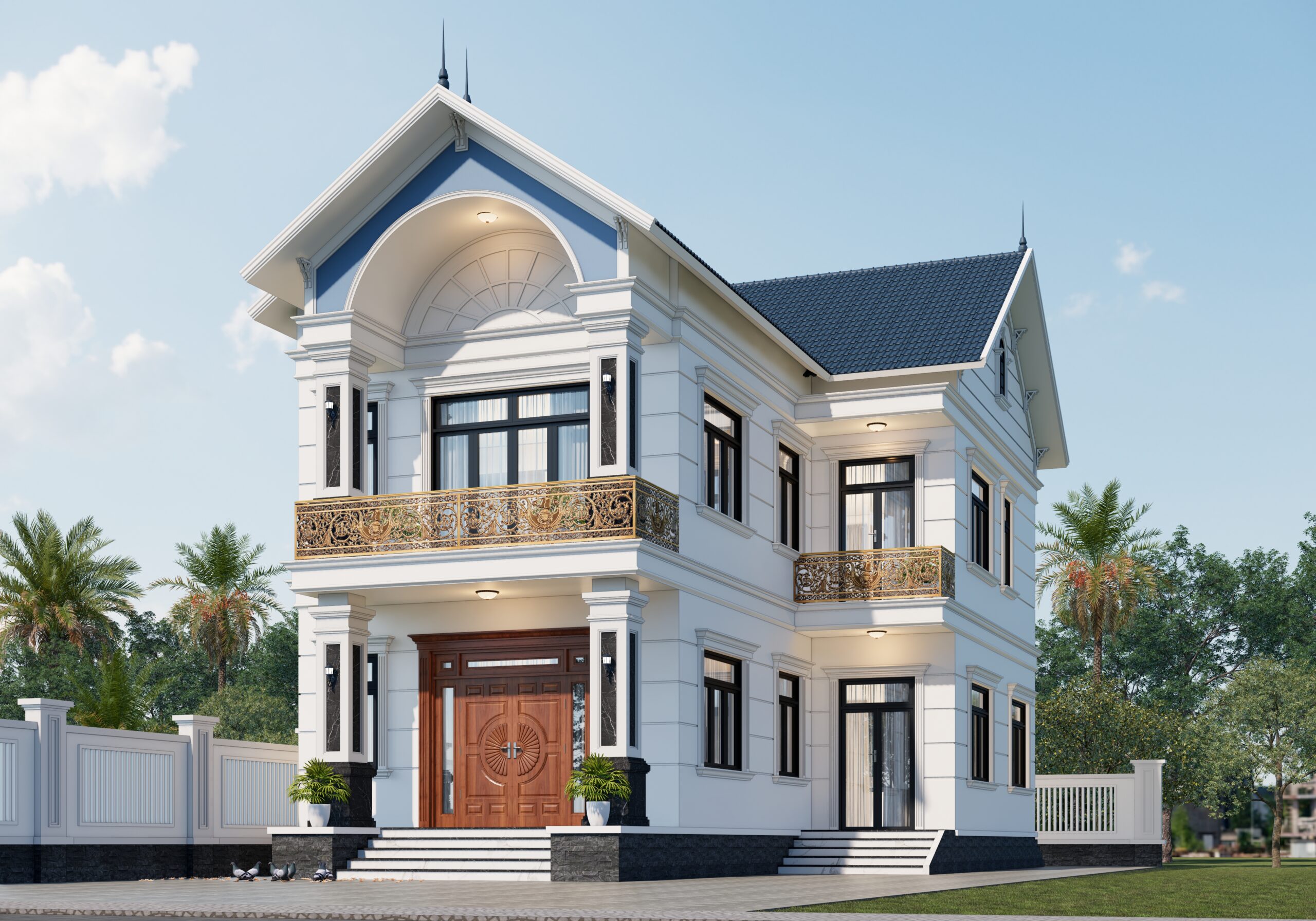 Biệt thự 2 tầng mái Thái tân cổ điển – Anh Cường, Hải Dương gallery