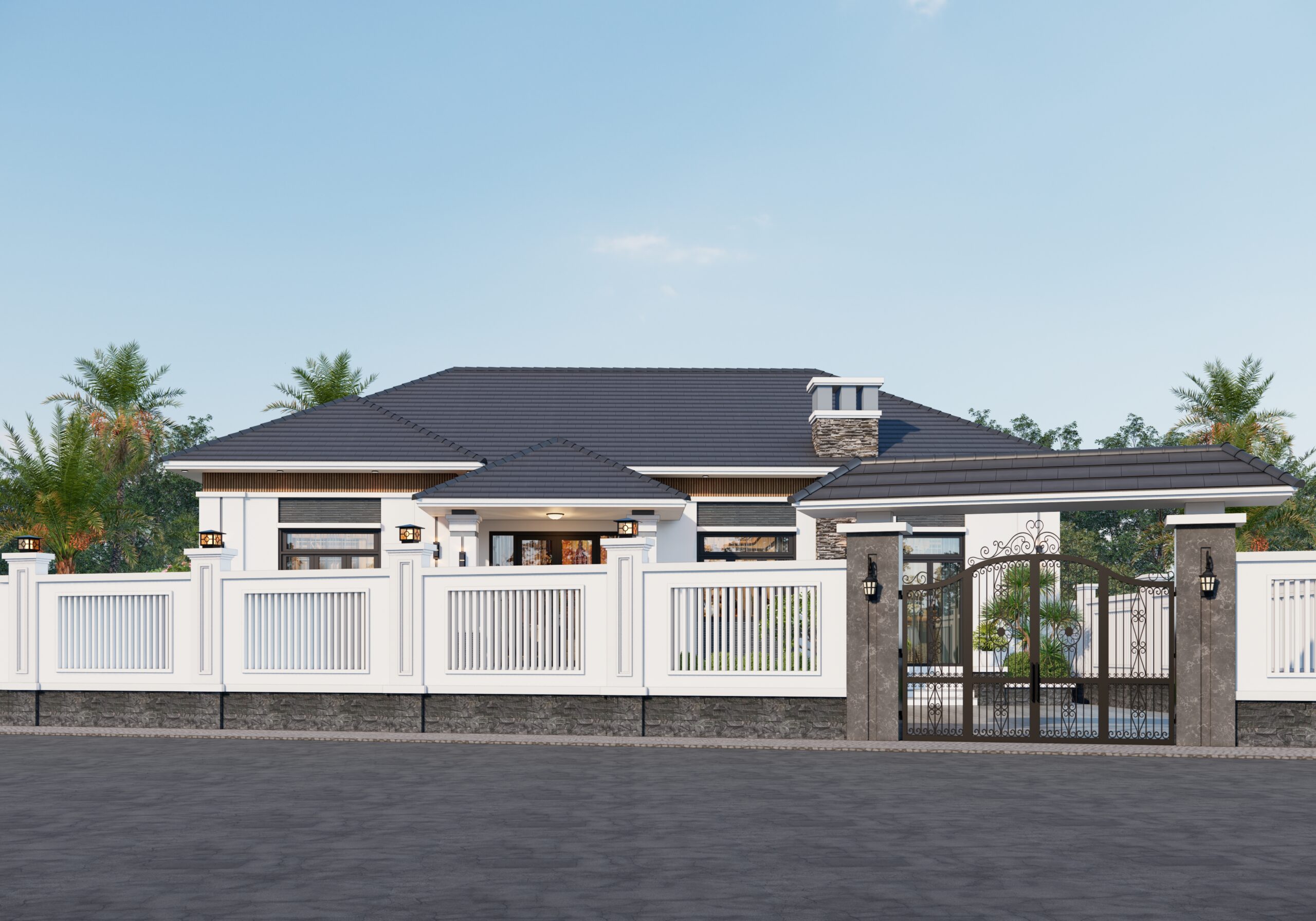 Nhà 1 tầng mái Nhật ngói xám đen hiện đại – Anh Đức, Hòa Bình – NAVI-BT36 gallery