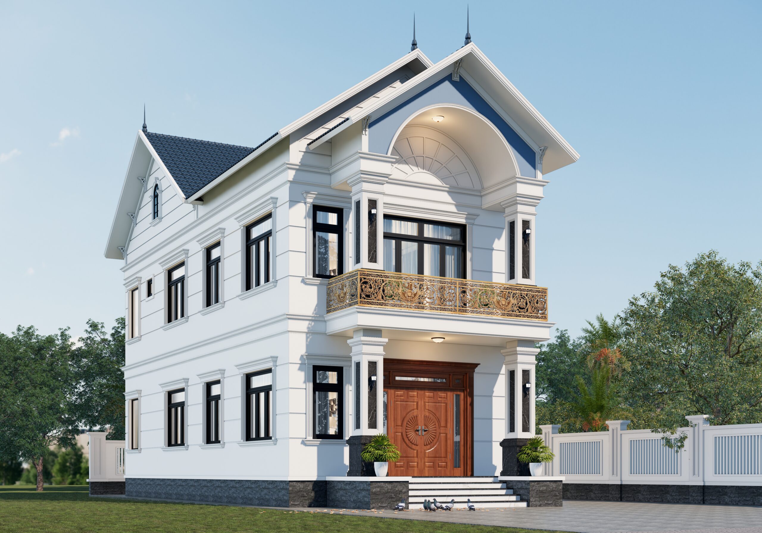 Biệt thự 2 tầng mái Thái tân cổ điển – Anh Cường, Hải Dương gallery