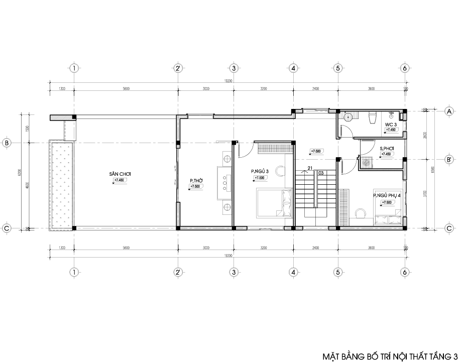 Nhà phố hiện đại 3 tầng kết hợp kinh doanh gallery
