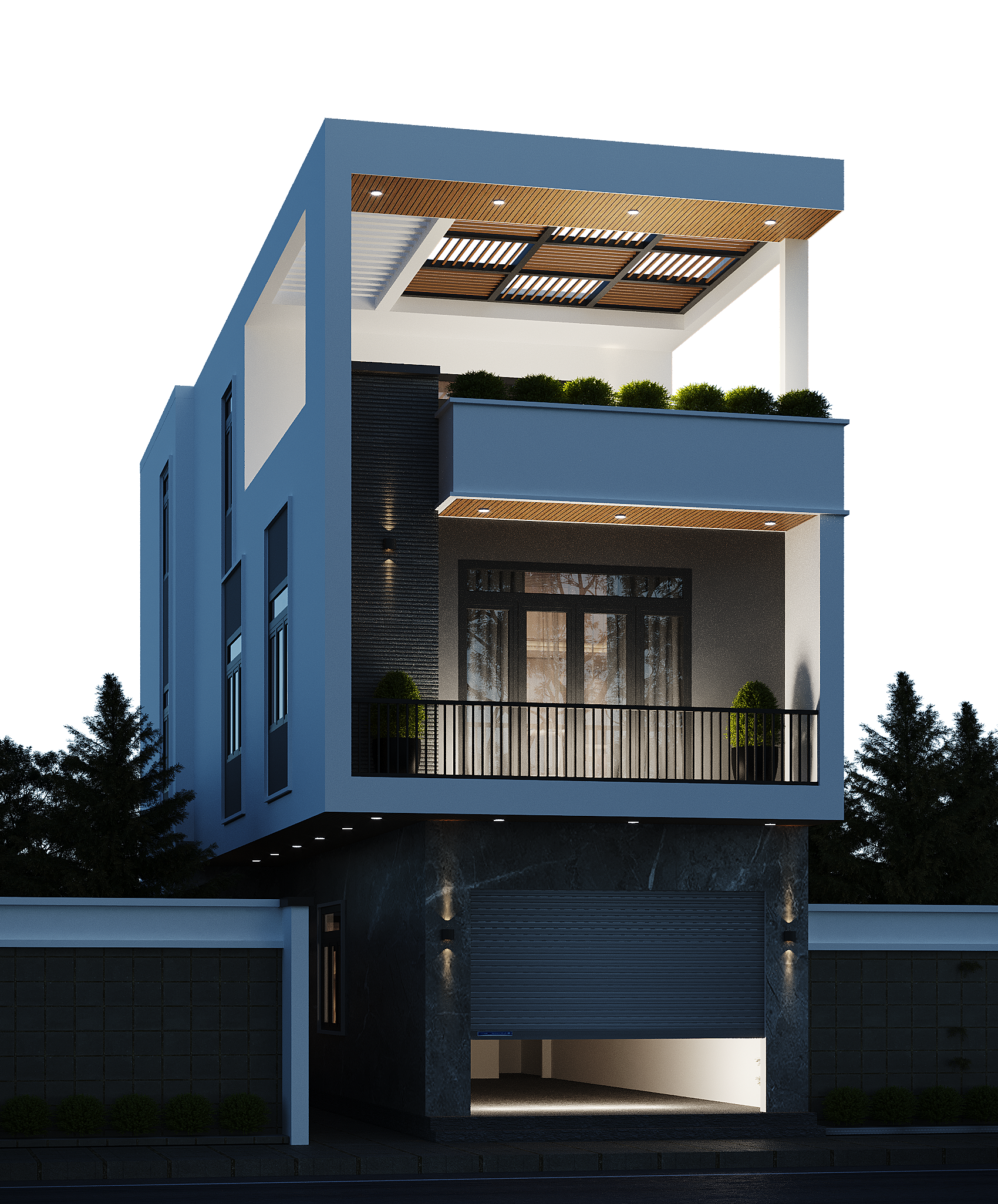 Nhà phố hiện đại 3 tầng kết hợp kinh doanh gallery