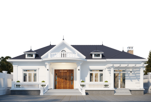 Biệt thự 1 tầng mái Thái tân cổ điển – Anh Sơn, Ninh Bình