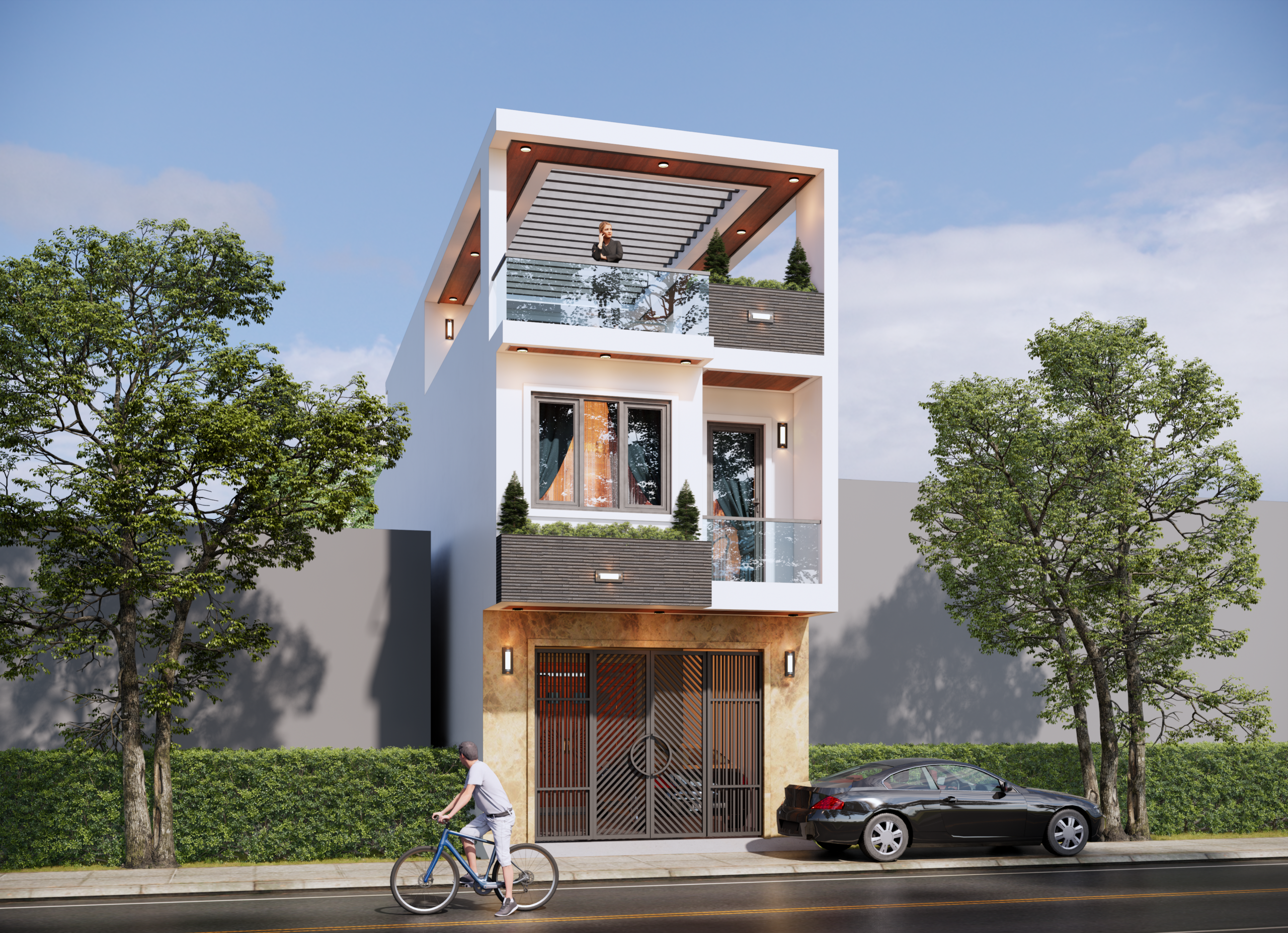 Nhà phố 2 tầng 1 tum mái bằng hiện đại – Anh Long, Hà Nội – NAVI-NP05 gallery