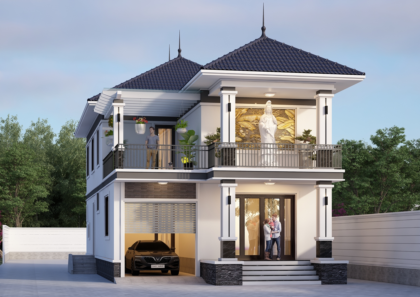 Biệt thự 2 tầng mái Nhật tân cổ điển gallery