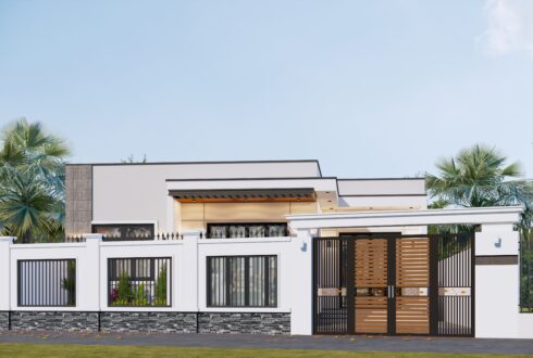 Nhà 1 tầng mái bằng hiện đại – Anh Nam, Thái Bình – NAVI-BT38