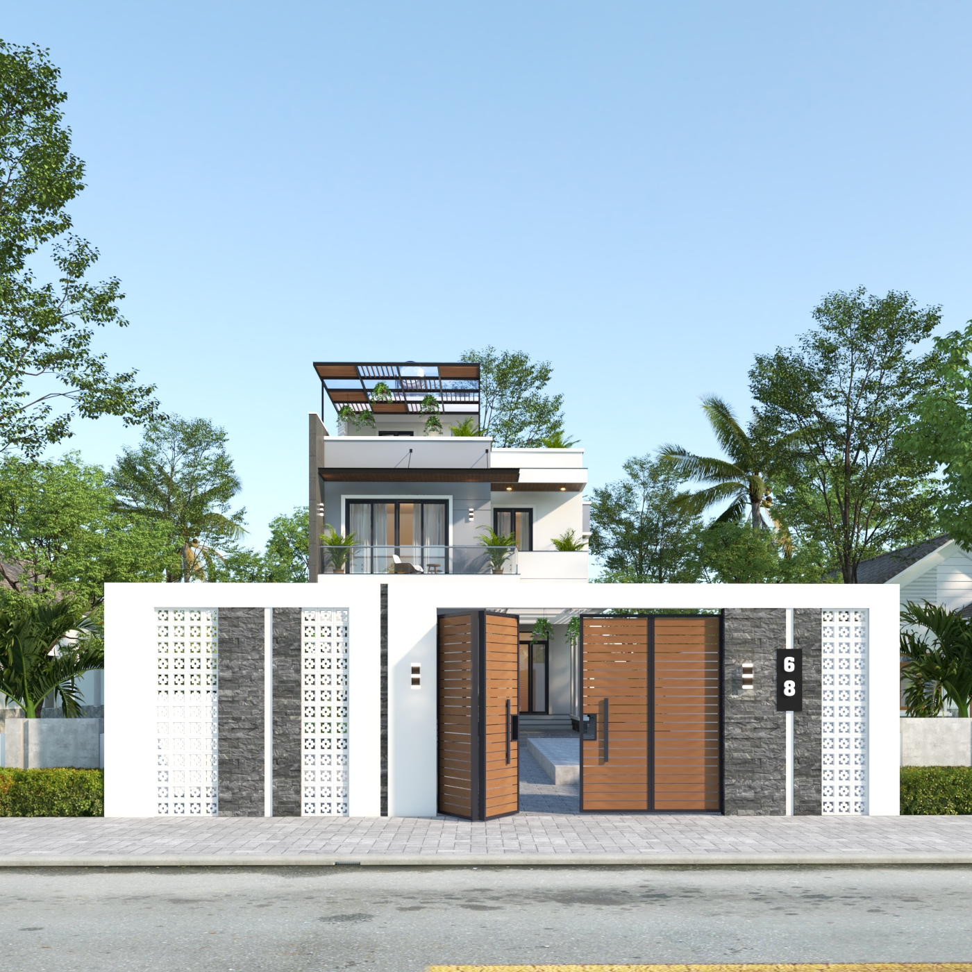 Nhà 2 tầng 1 tum mái bằng hiện đại – Anh Phong, Tuyên Quang – NAVI-BT42 gallery