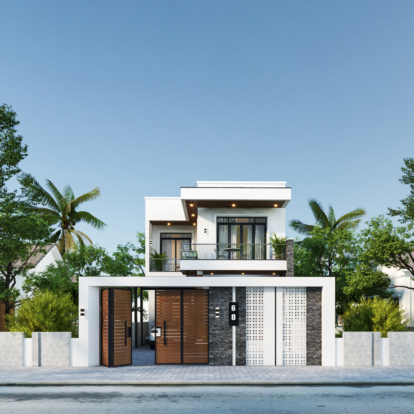 Nhà 2 tầng mái bằng hiện đại – Anh Minh, Thái Bình – NAVI-BT44 gallery