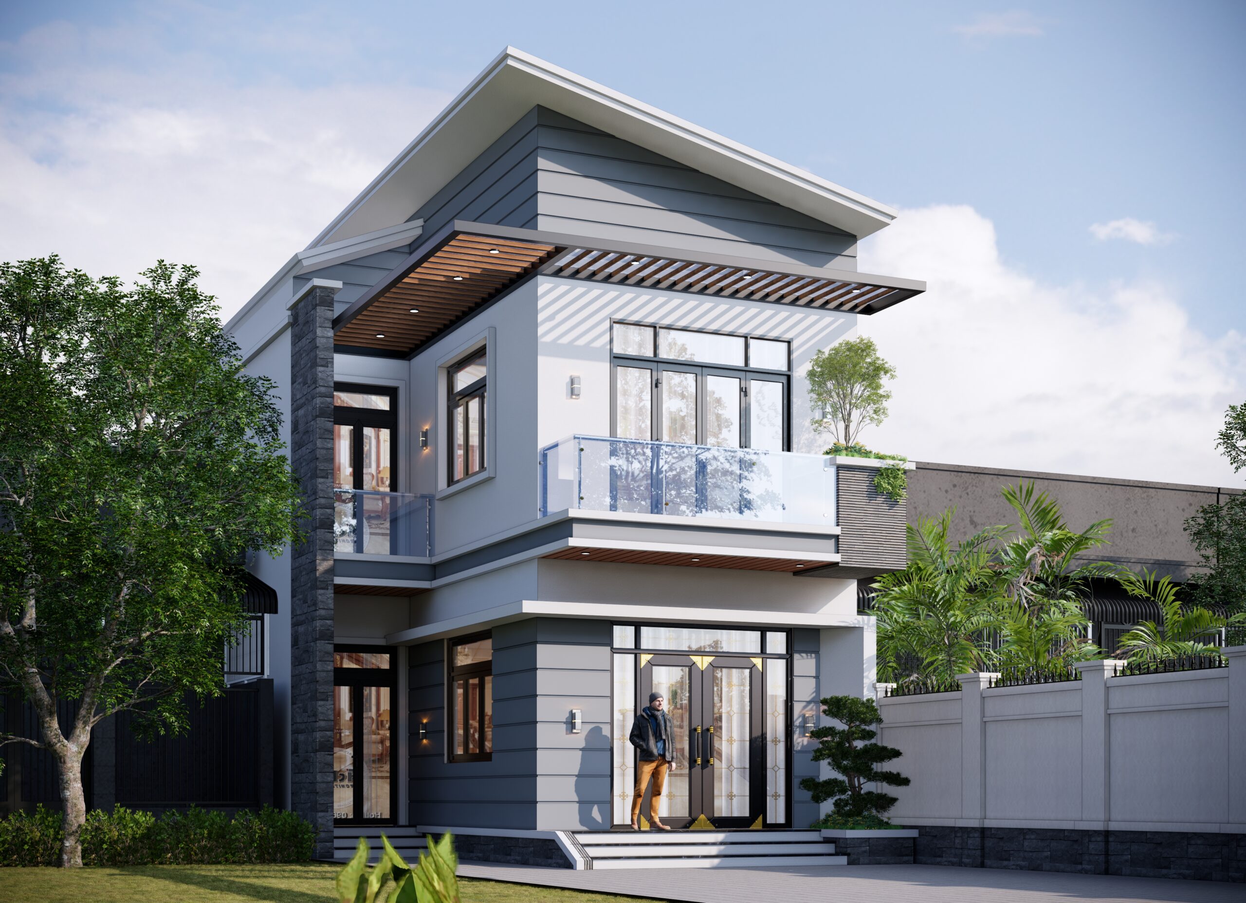 Nhà phố 2 tầng mái lệch hiện đại – Anh Long, Nam Định – NAVI-NP06 gallery