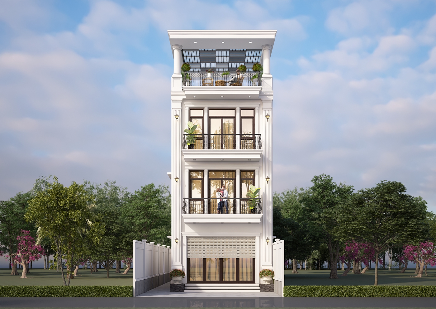 Nhà phố 3 tầng mái bằng tân cổ điển – Anh Hùng, Nam Định gallery