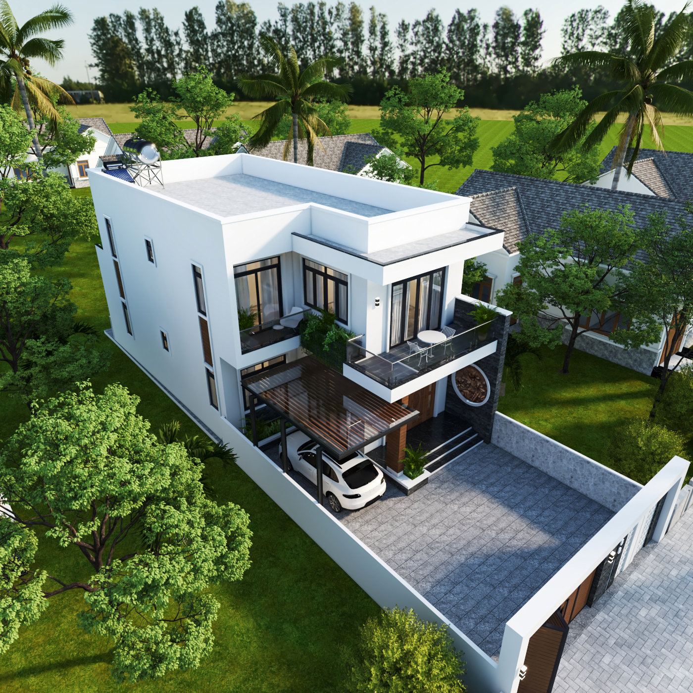Nhà 2 tầng mái bằng hiện đại – Anh Minh, Thái Bình – NAVI-BT44 gallery