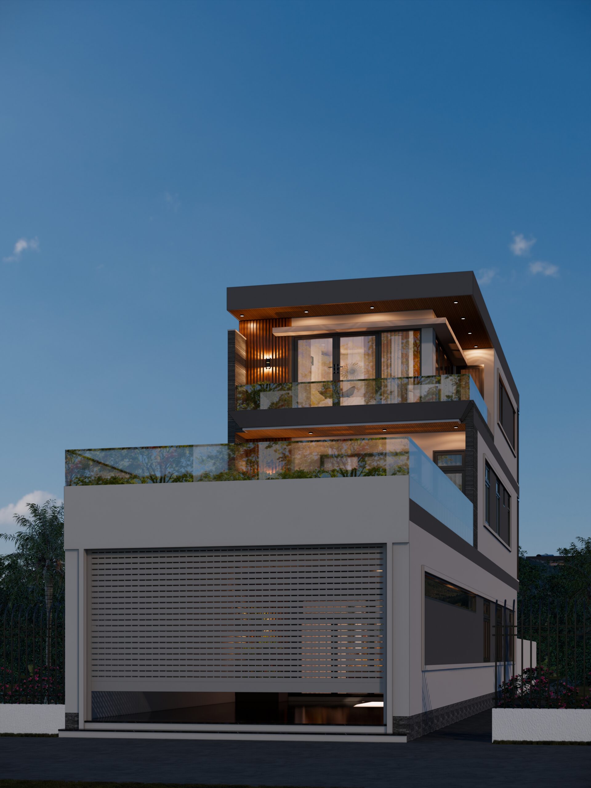 Nhà phố 3 tầng mái bằng hiện đại kết hợp kinh doanh – Anh Bình, Bắc Ninh gallery