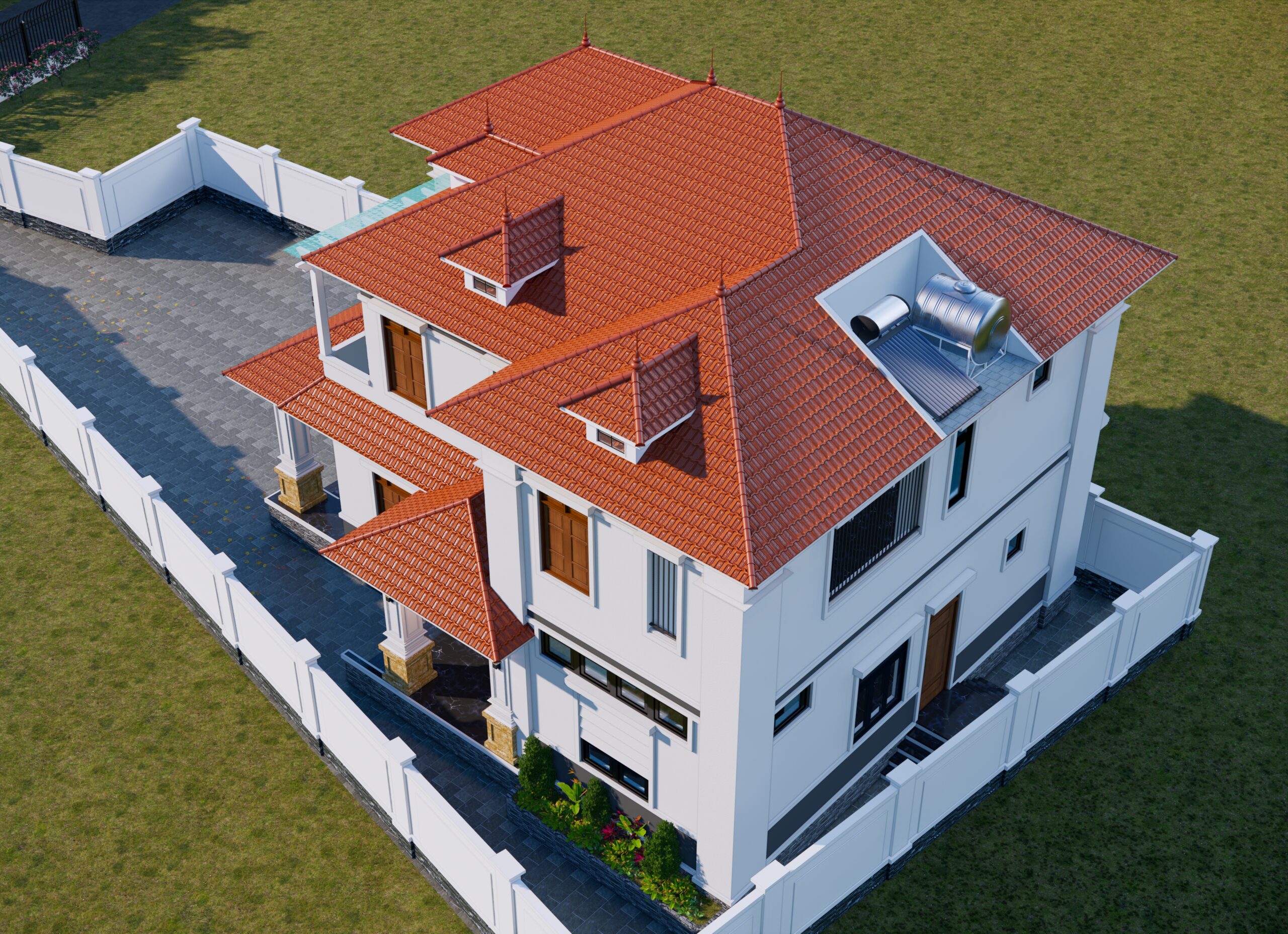 Nhà 2 tầng mái Thái ngói đỏ tân cổ điển – Anh Tuấn, Bắc Giang – NAVI-BT45 gallery