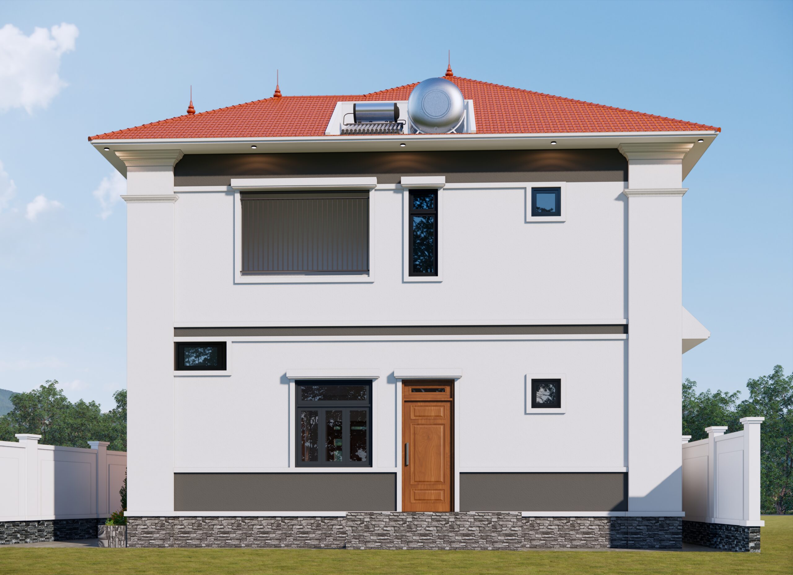 Nhà 2 tầng mái Thái ngói đỏ tân cổ điển – Anh Tuấn, Bắc Giang – NAVI-BT45 gallery
