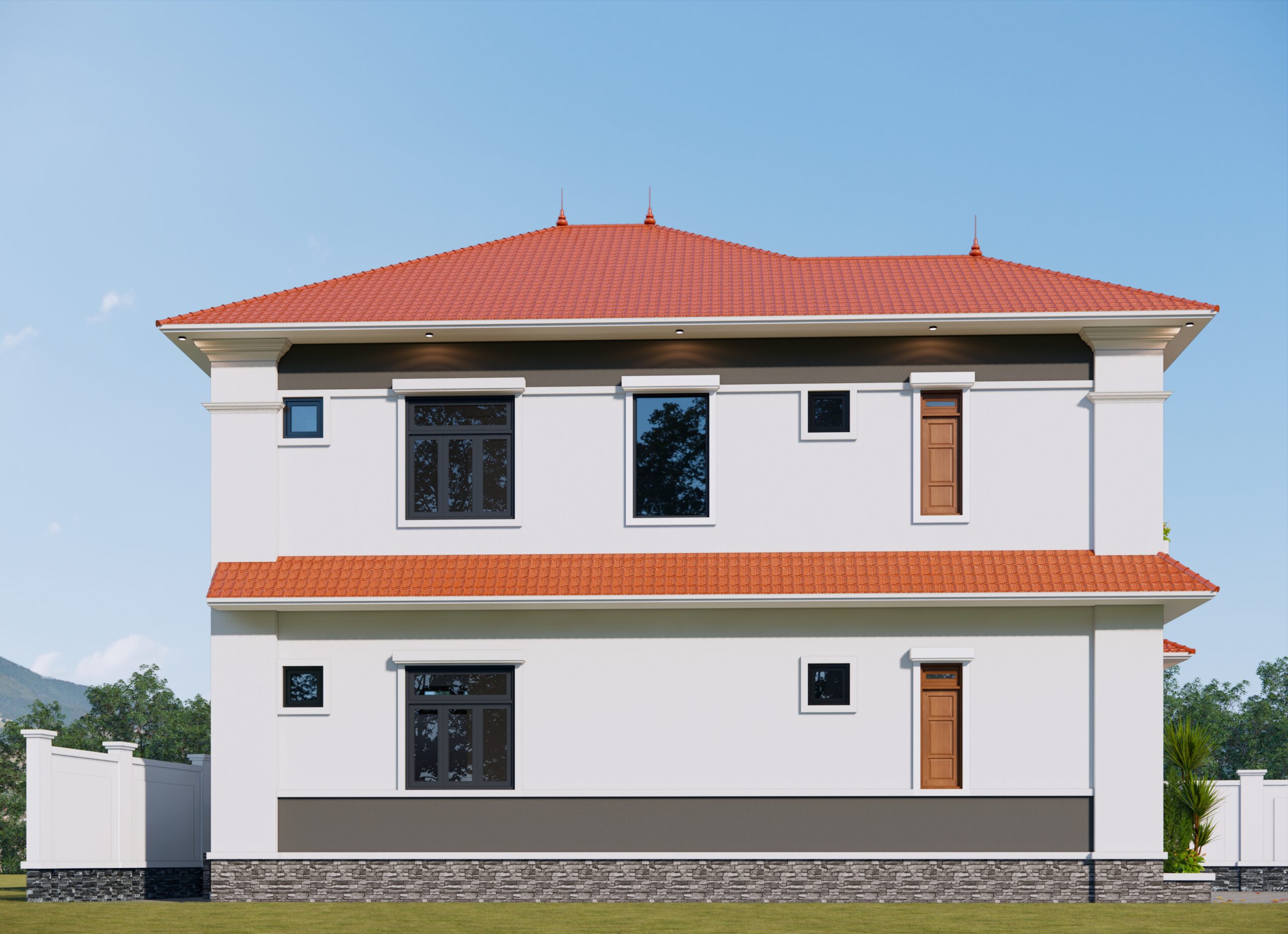 Nhà 2 tầng mái Thái ngói đỏ tân cổ điển – Anh Tuấn, Bắc Giang – NAVI-BT45 gallery