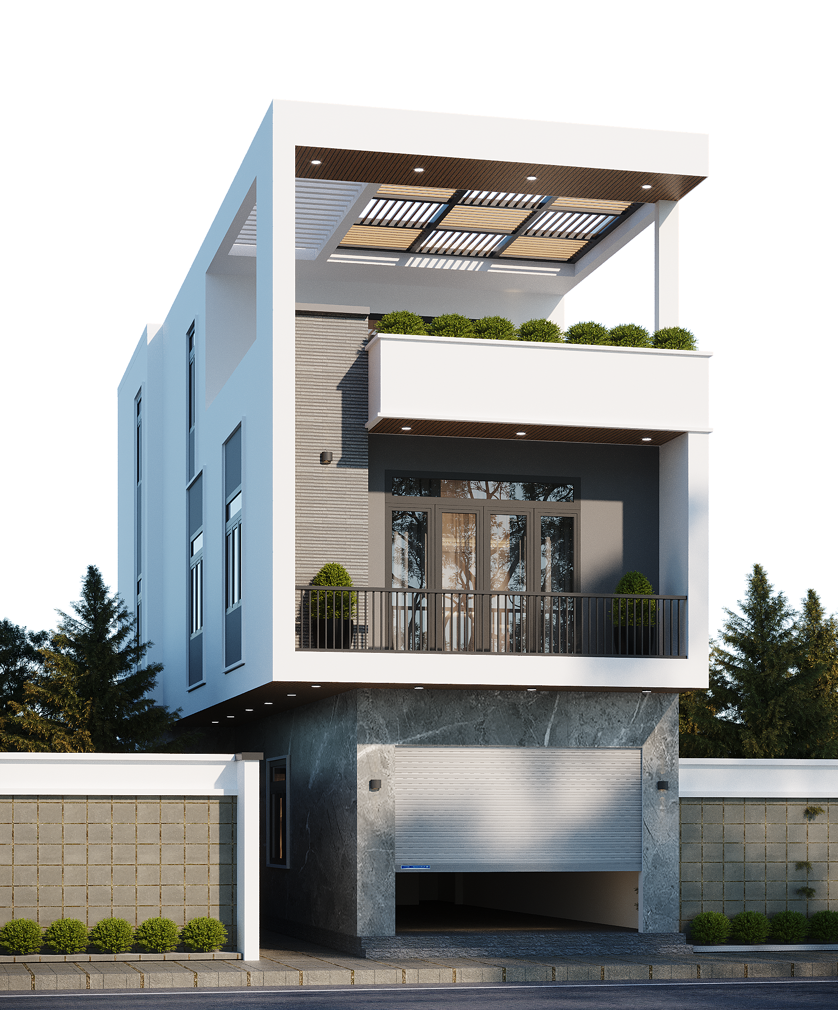 Nhà phố hiện đại 3 tầng kết hợp kinh doanh gallery