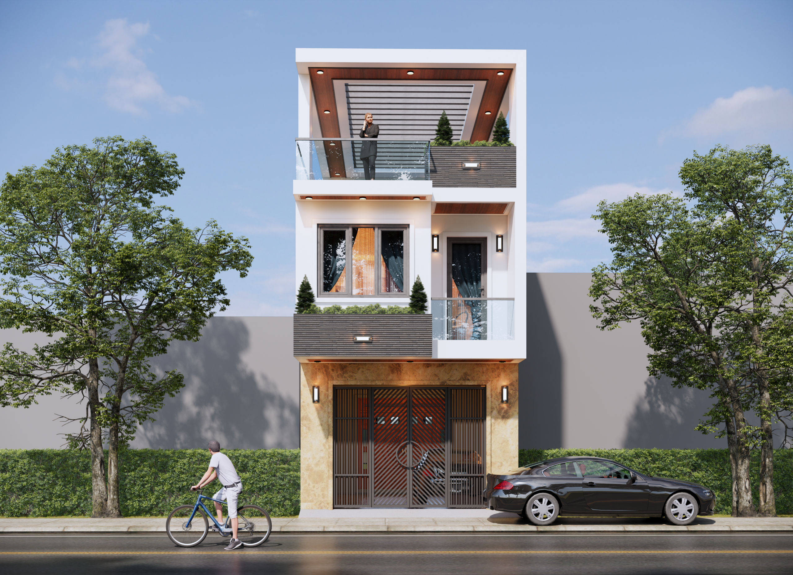Nhà phố 2 tầng 1 tum mái bằng hiện đại – Anh Long, Hà Nội – NAVI-NP05 gallery
