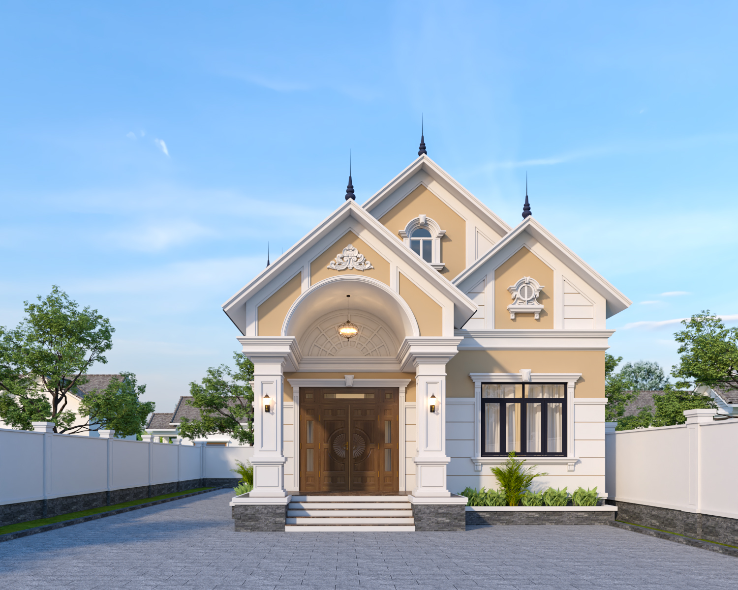 Nhà 1 tầng mái Thái ngói xanh đen tân cổ điển – Anh Phú, Thái Bình – NAVI-BT28 gallery