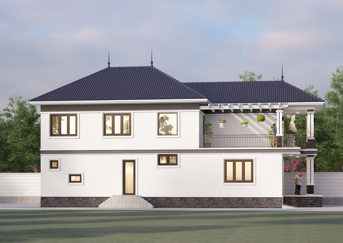 Biệt thự 2 tầng mái Nhật tân cổ điển gallery