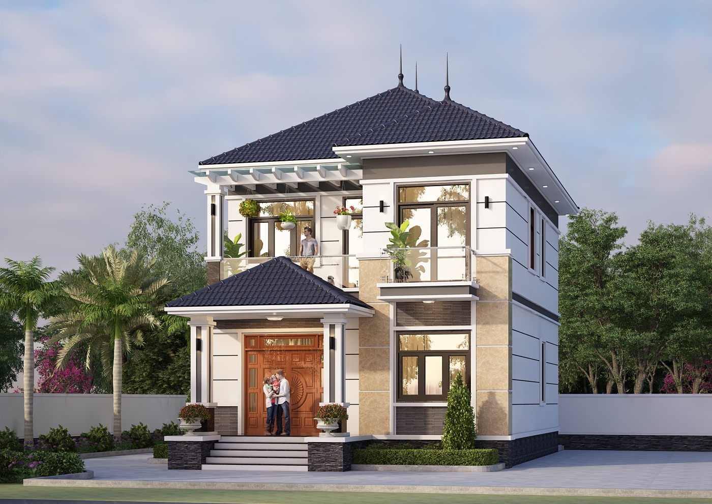 Nhà 2 tầng mái Nhật ngói xanh đen hiện đại – Anh Cường, Lạng Sơn – NAVI-BT43 gallery