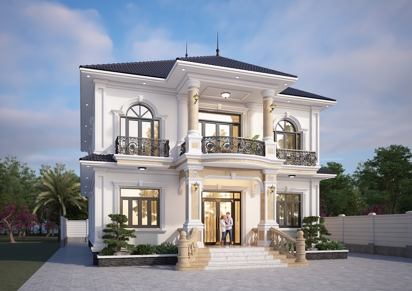 Nhà 2 tầng mái Nhật ngói xanh đen tân cổ điển – Anh Khánh, Hòa Bình – NAVI-BT60 gallery