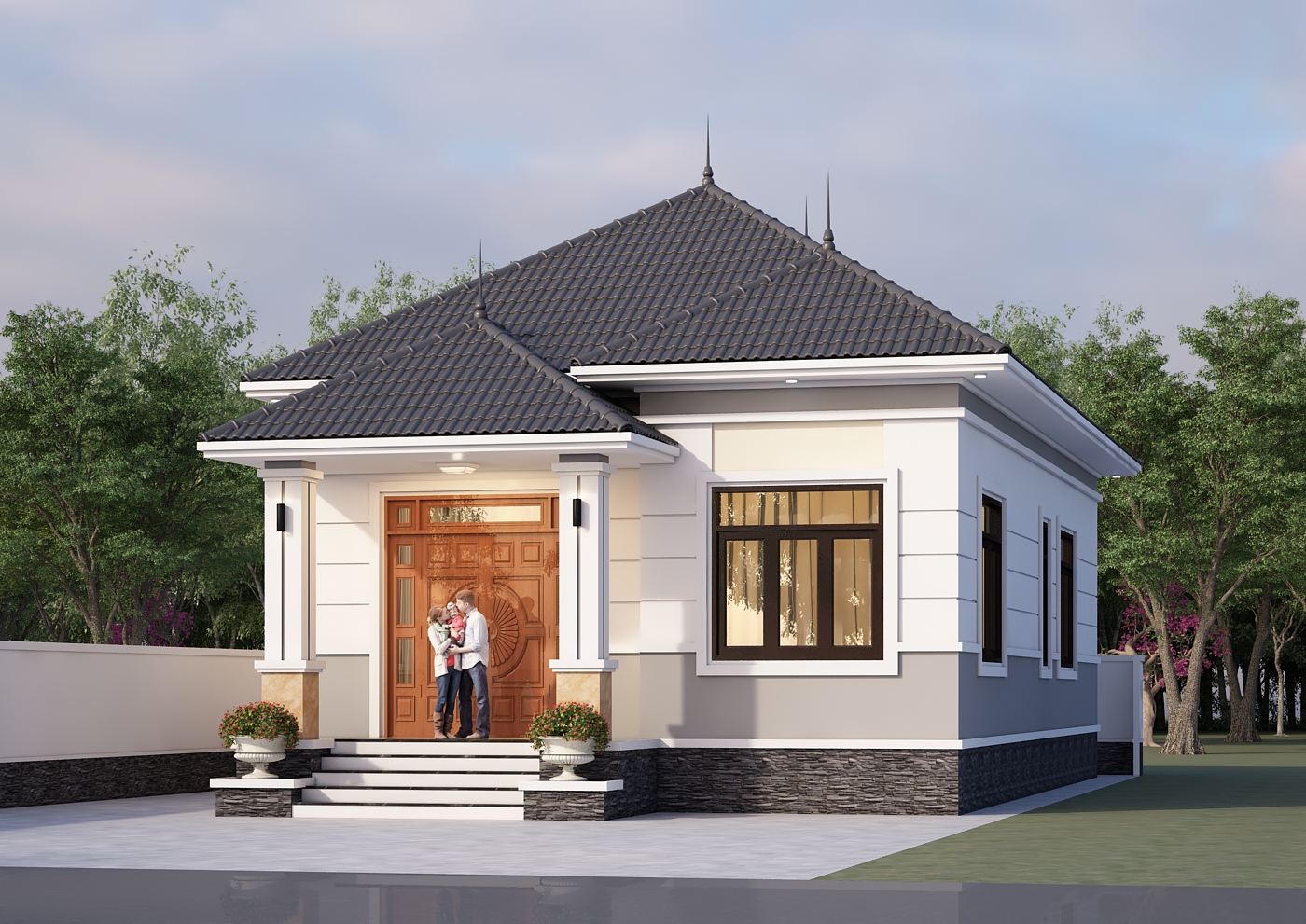 Nhà 1 tầng mái Nhật ngói xanh đen hiện đại – Anh Bình, Tuyên Quang – NAVI-BT61 gallery
