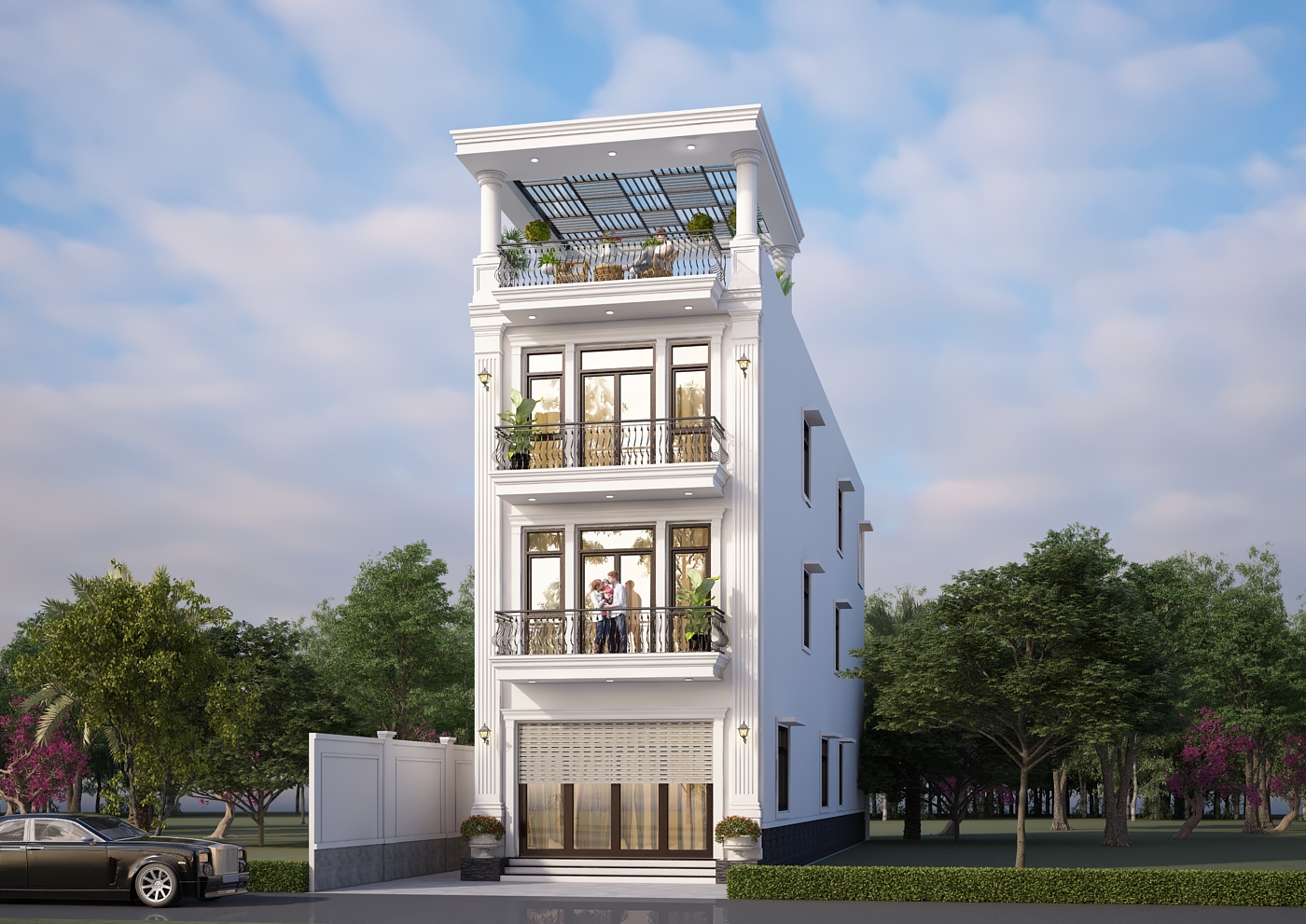 Nhà phố 3 tầng mái bằng tân cổ điển – Anh Hùng, Nam Định gallery
