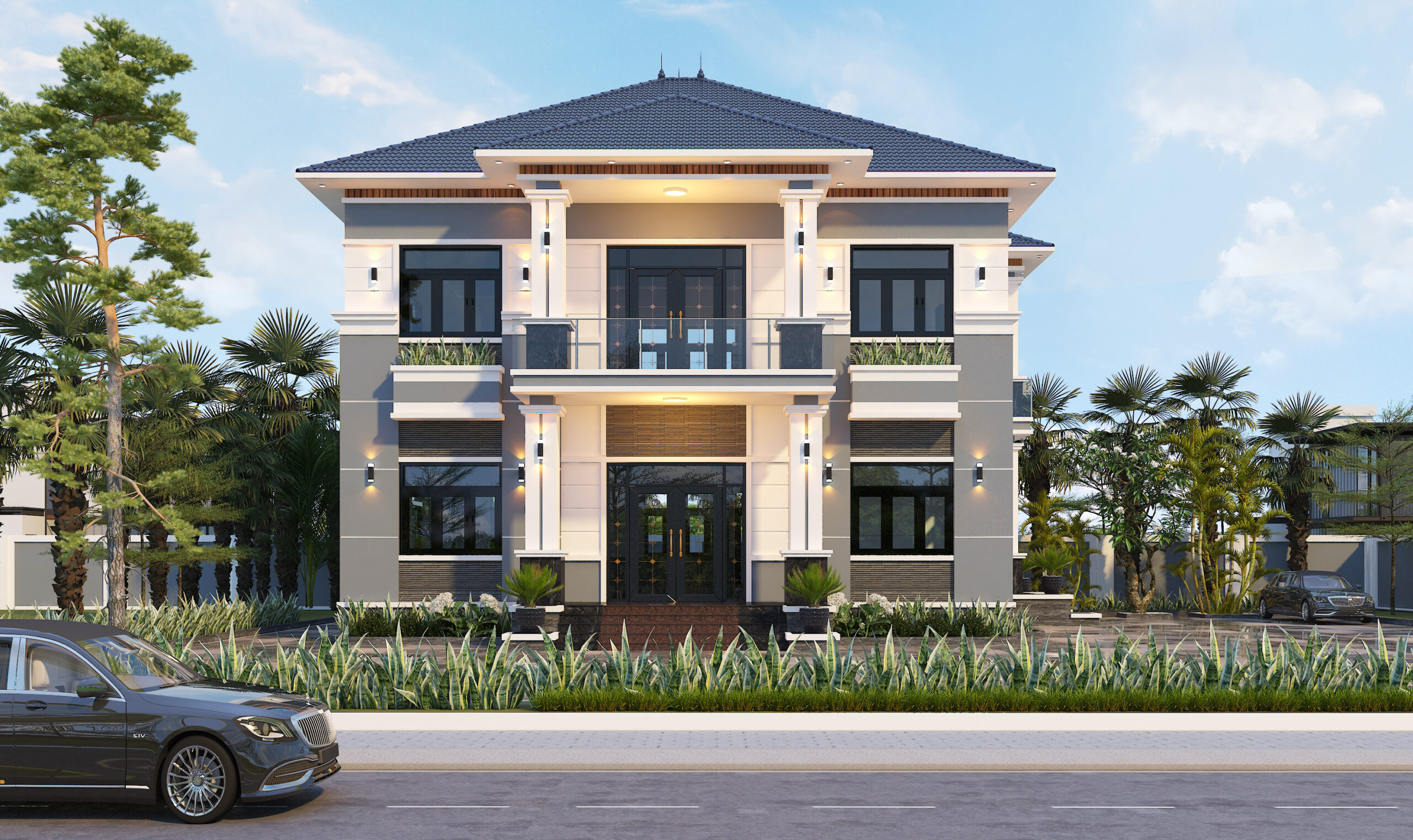 Biệt thự 2 tầng mái Nhật ngói xanh đen hiện đại – Anh Cường, Quảng Ninh – NAVI-BT18 gallery