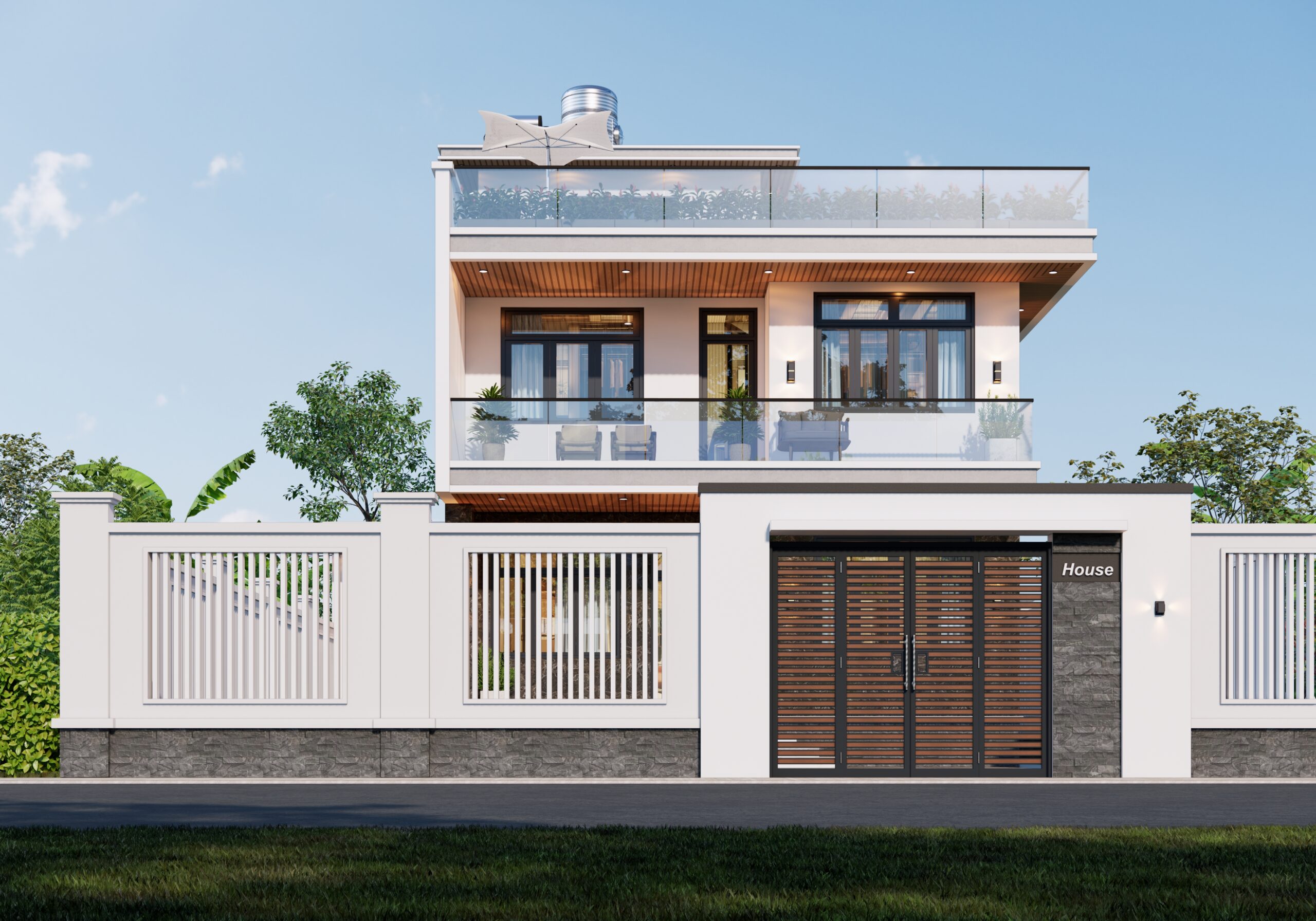 Nhà vườn 2 tầng hiện đại có sân thượng – Anh Tuấn, Hà Nam – NAVI-BT19 gallery