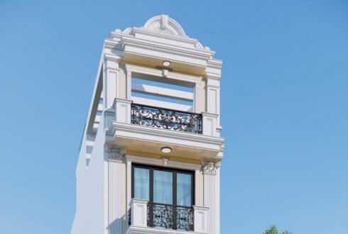 Nhà phố 4 tầng mái bằng tân cổ điển – Anh Cường, Nam Định – NAVI-NP03