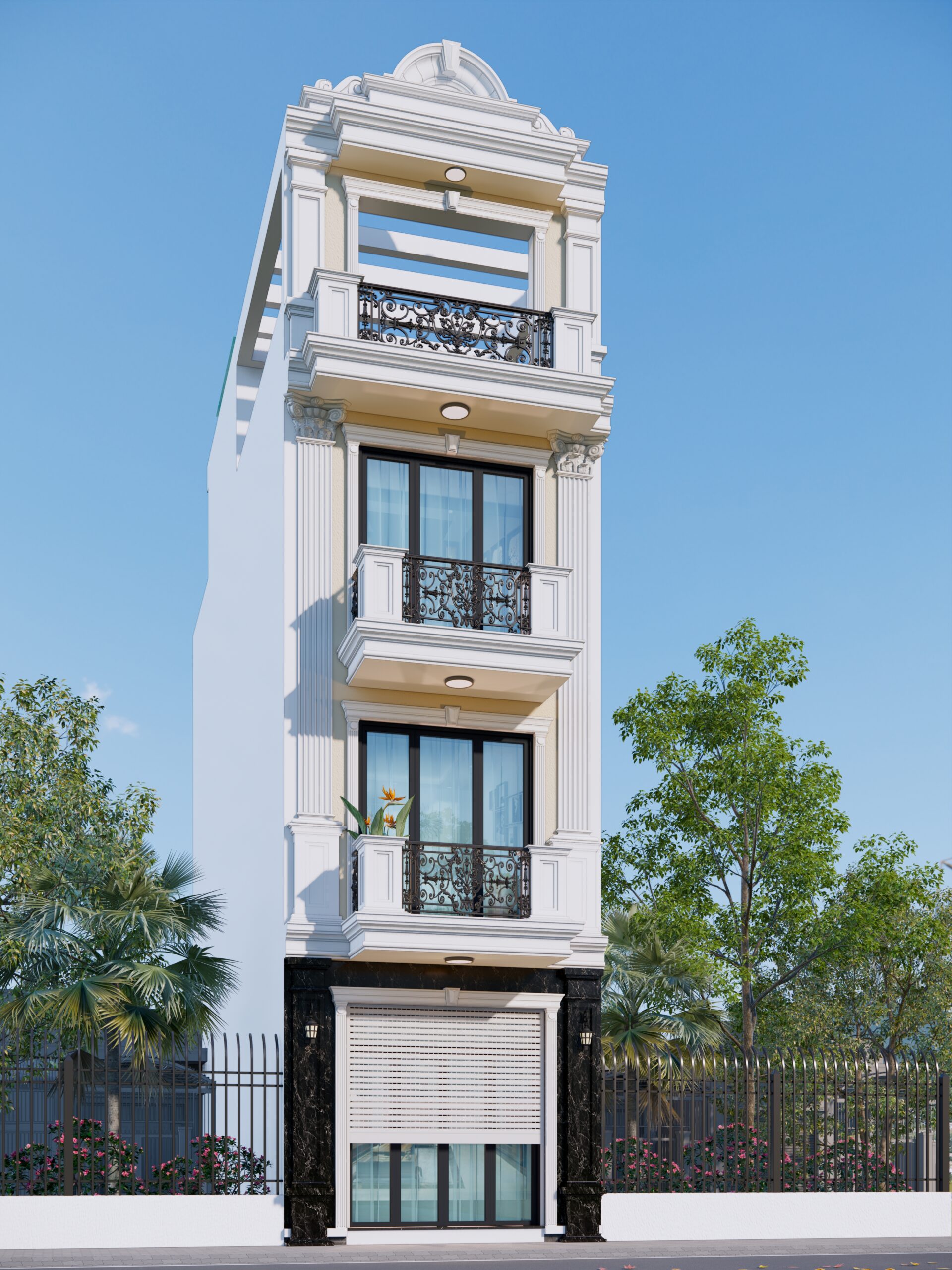 Nhà phố 4 tầng mái bằng tân cổ điển – Anh Cường, Nam Định – NAVI-NP03 gallery
