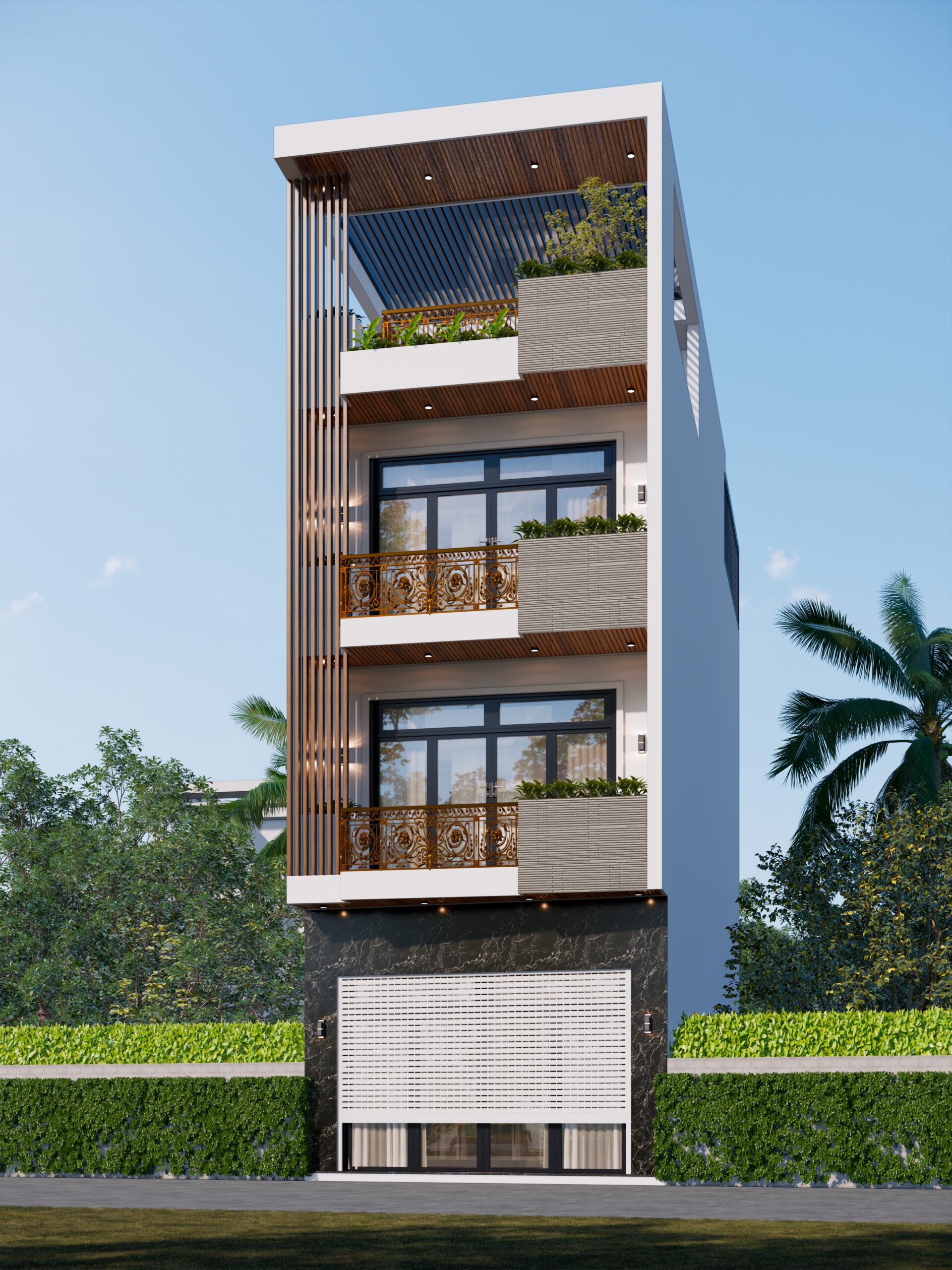 Nhà phố 3 tầng 1 tum mái bằng hiện đại – Anh Tuấn, Hải Dương – NAVI-NP06 gallery