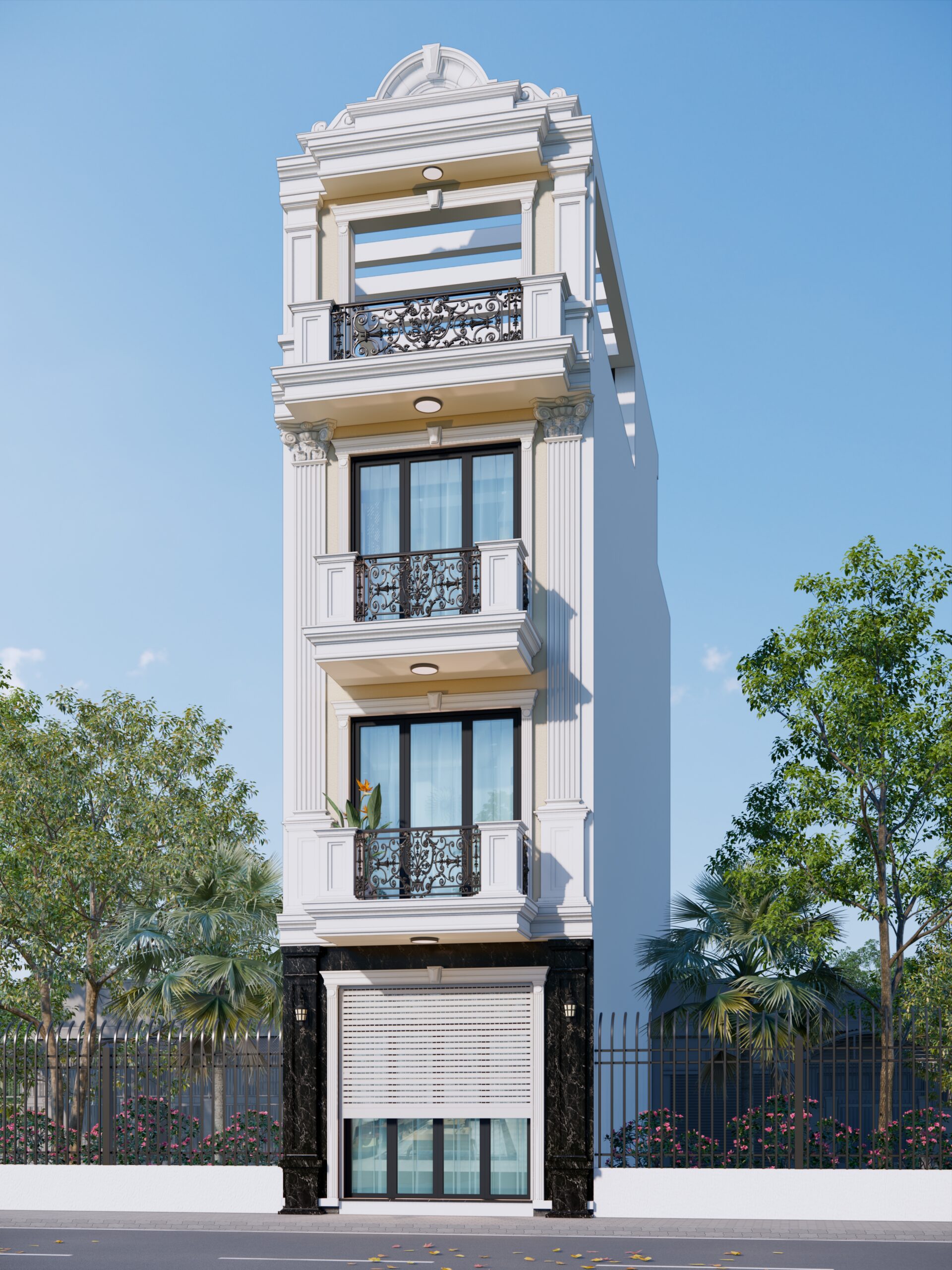 Nhà phố 4 tầng mái bằng tân cổ điển – Anh Cường, Nam Định – NAVI-NP03 gallery