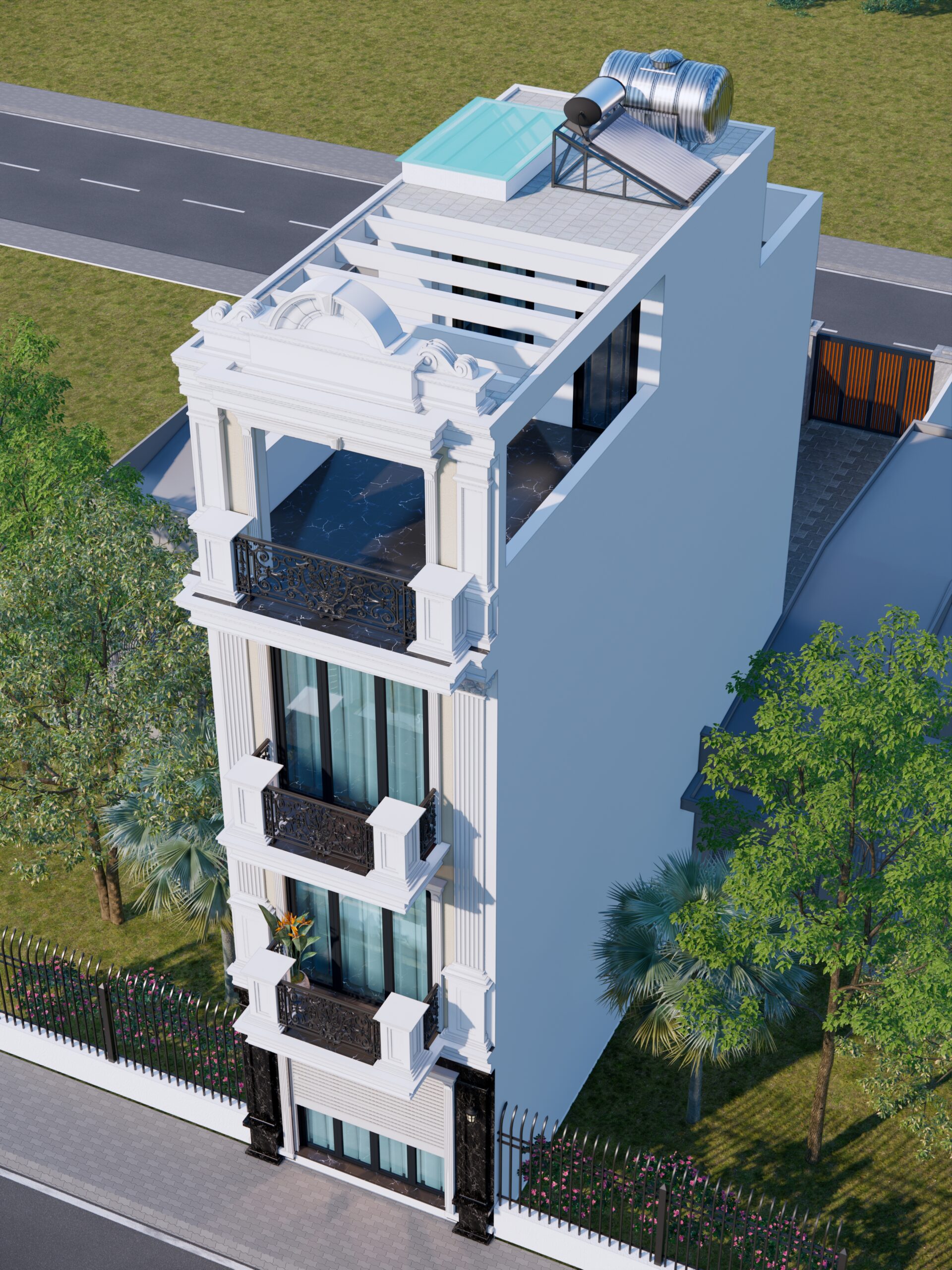 Nhà phố 4 tầng mái bằng tân cổ điển – Anh Cường, Nam Định – NAVI-NP03 gallery