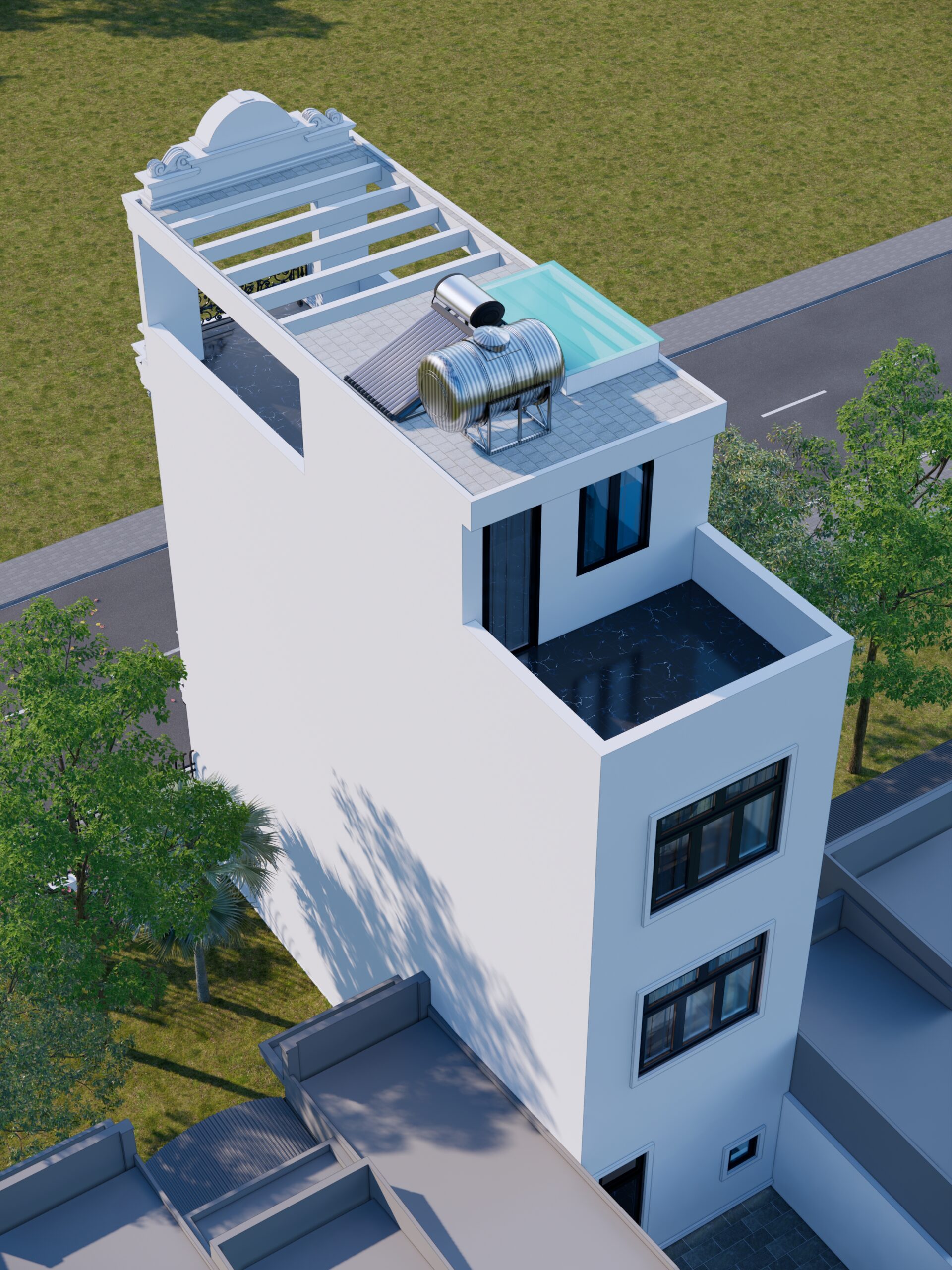 Nhà phố 4 tầng mái bằng tân cổ điển – Anh Cường, Nam Định – NAVI-NP03 gallery