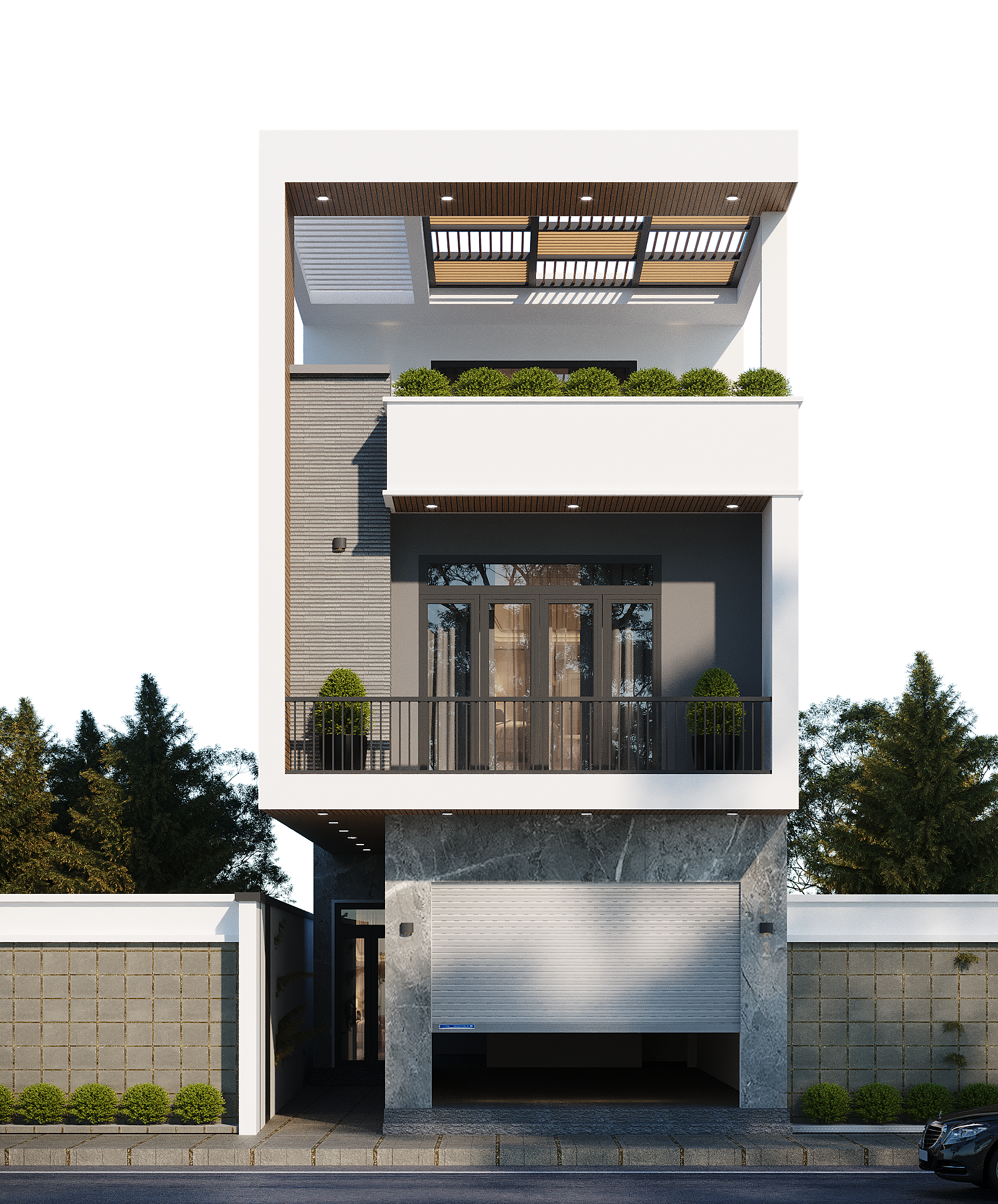 Nhà phố hiện đại 3 tầng kết hợp kinh doanh gallery
