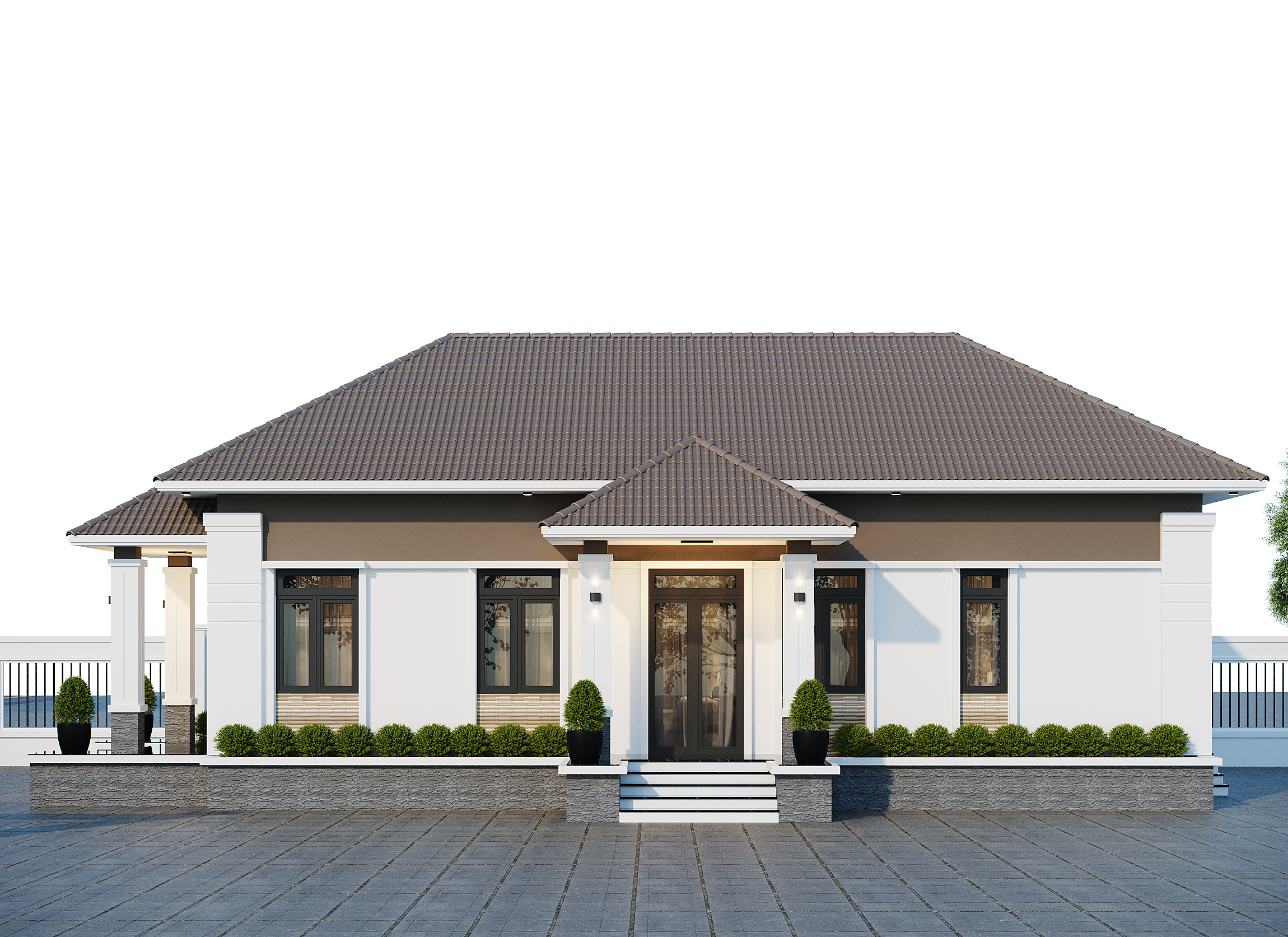Nhà 1 tầng mái Nhật ngói nâu tân cổ điển – Anh Sơn, Thanh Hóa – NAVI-BT40 gallery