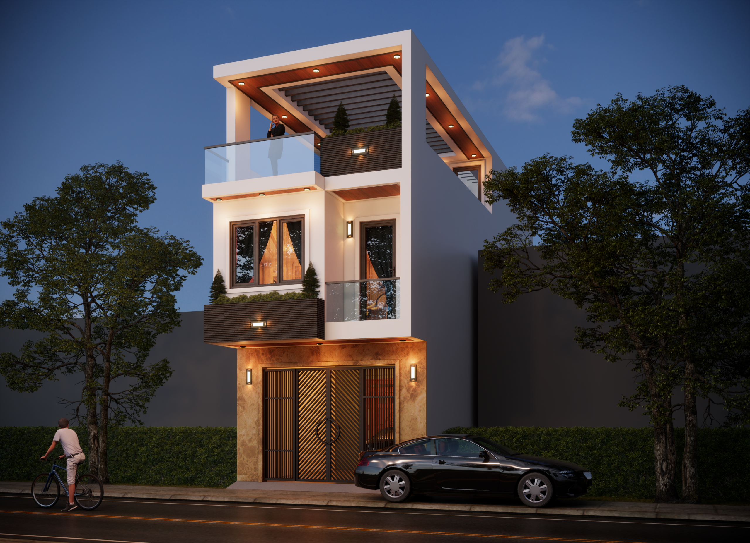 Nhà phố 2 tầng 1 tum mái bằng hiện đại – Anh Long, Hà Nội – NAVI-NP05 gallery
