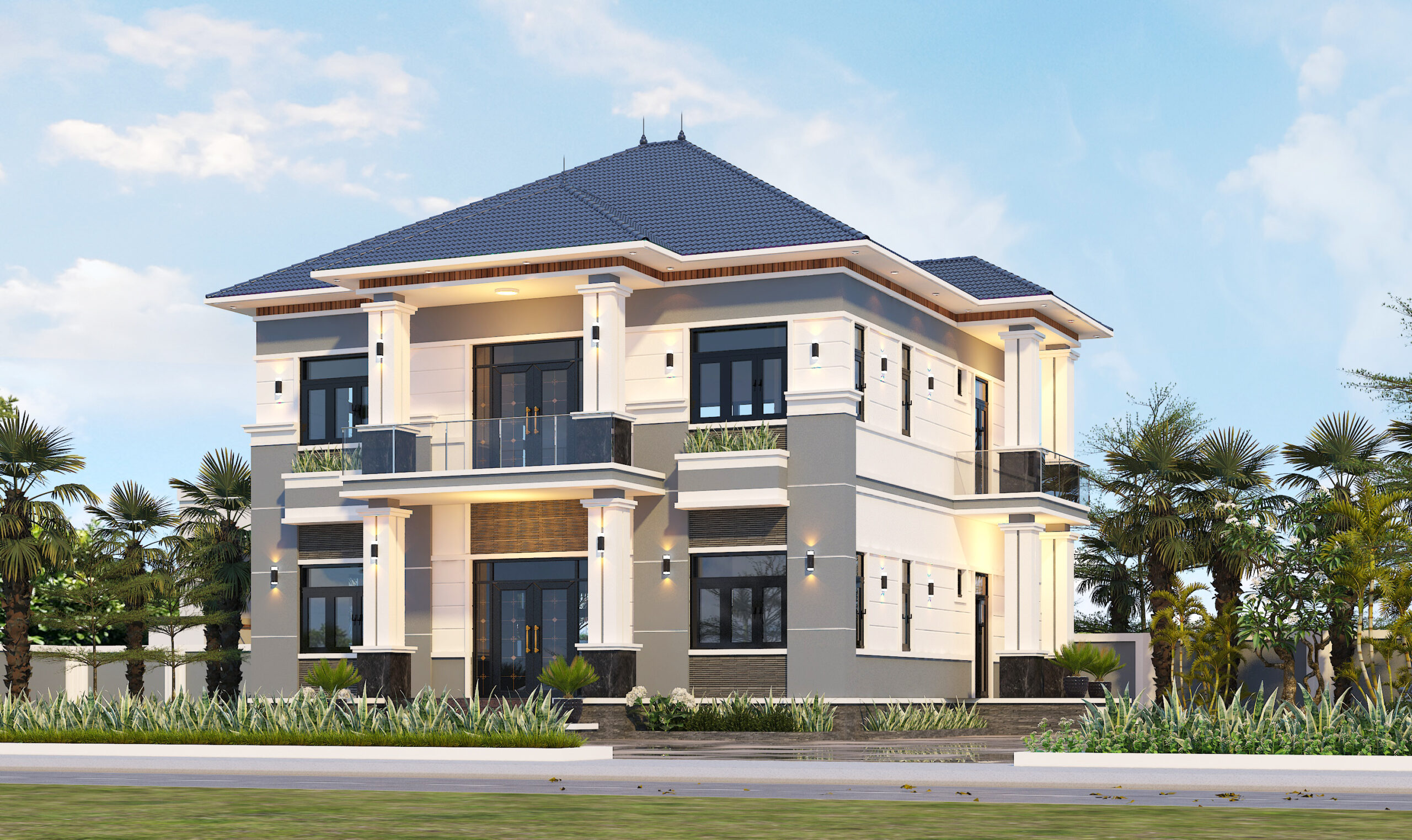 Biệt thự 2 tầng mái Nhật ngói xanh đen hiện đại – Anh Cường, Quảng Ninh – NAVI-BT18 gallery