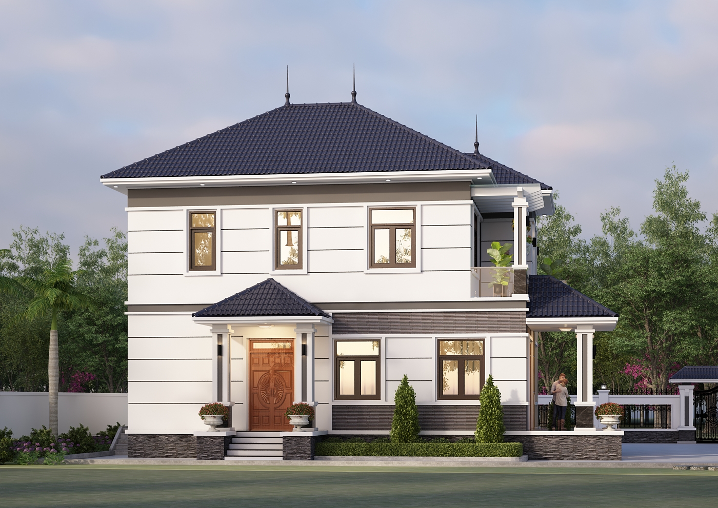 Nhà 2 tầng mái Nhật ngói xanh đen hiện đại – Anh Cường, Lạng Sơn – NAVI-BT43 gallery
