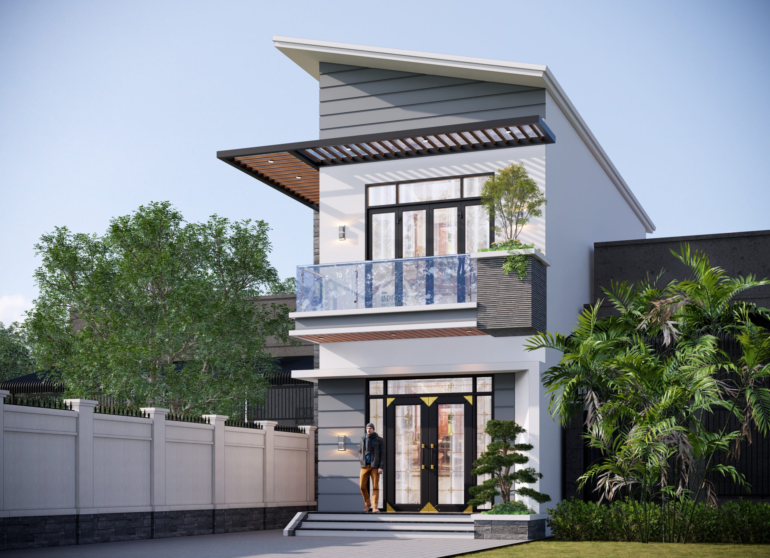 Nhà phố 2 tầng mái lệch hiện đại – Anh Long, Nam Định – NAVI-NP06 gallery