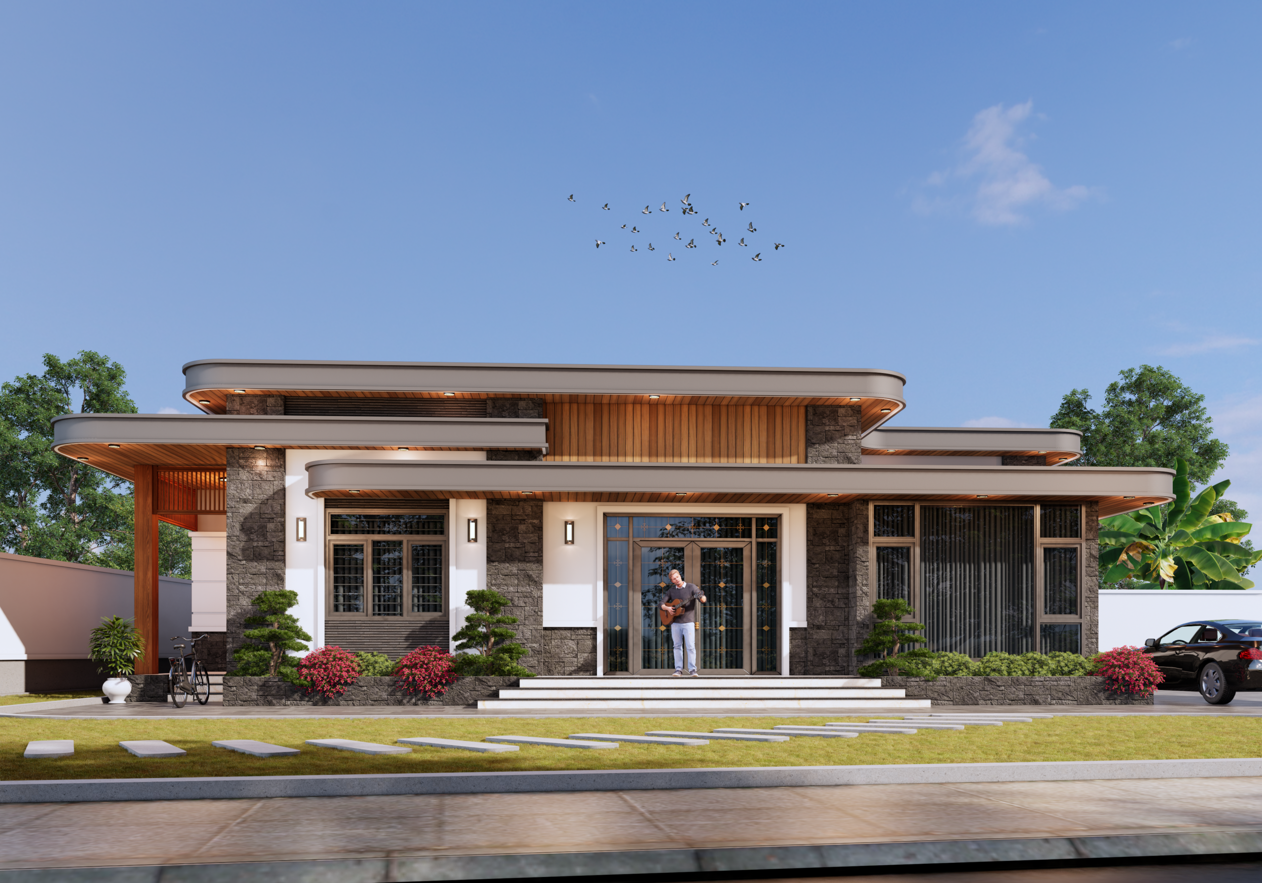 Nhà 1 tầng mái bằng hiện đại – Anh Hoàng, Vĩnh Phúc – NAVI-BT29 gallery