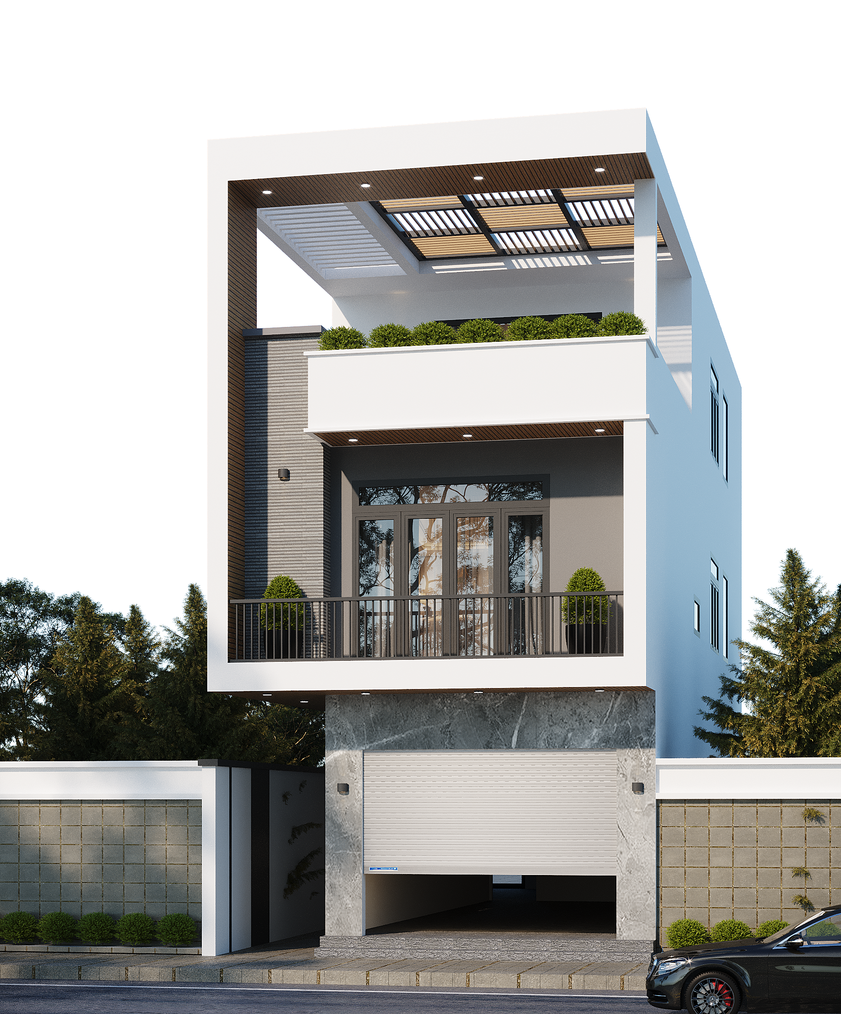 Nhà phố hiện đại 3 tầng kết hợp kinh doanh gallery