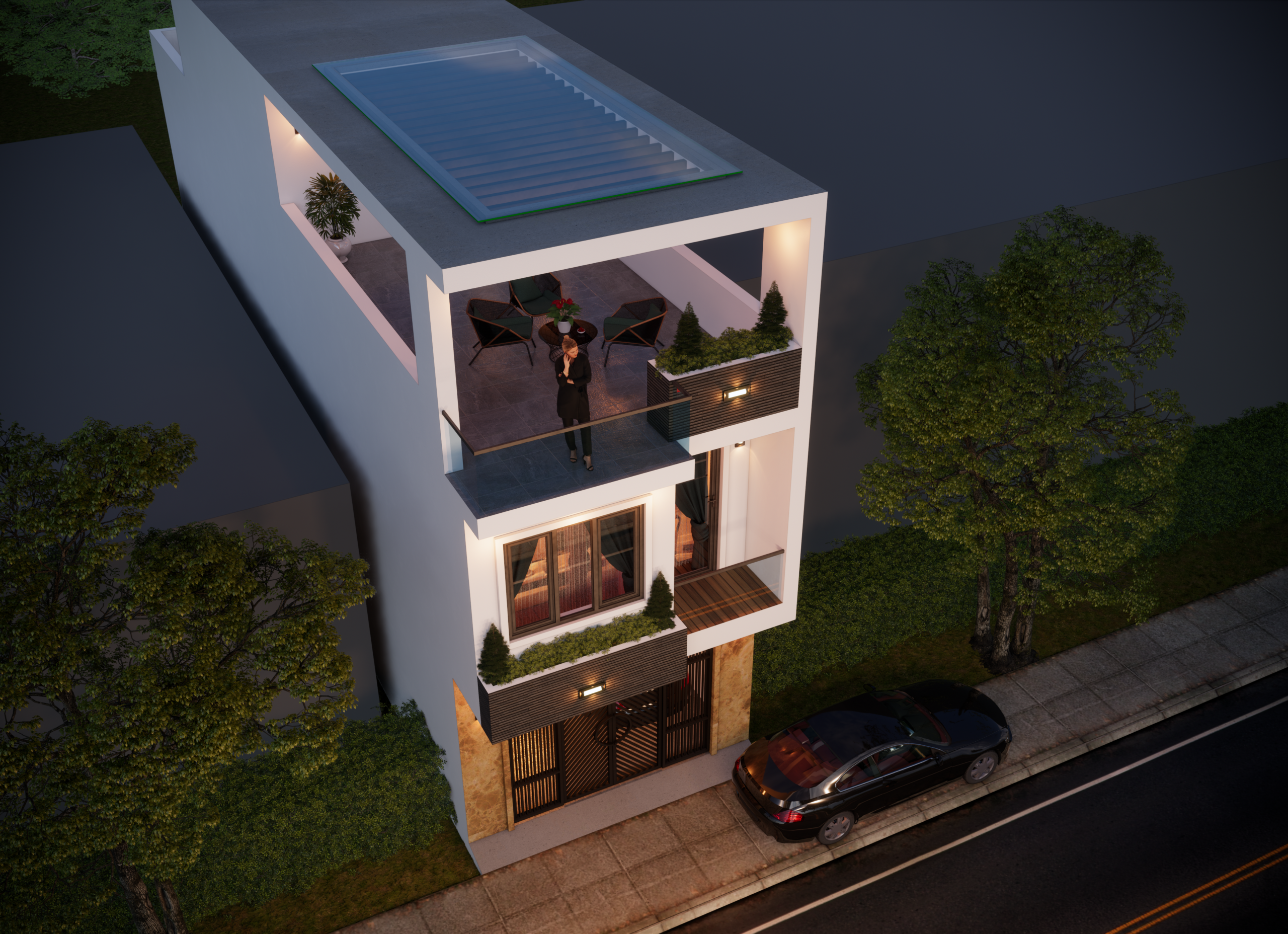 Nhà phố 2 tầng 1 tum mái bằng hiện đại – Anh Long, Hà Nội – NAVI-NP05 gallery