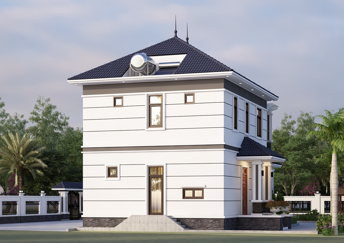 Nhà 2 tầng mái Nhật ngói xanh đen hiện đại – Anh Cường, Lạng Sơn – NAVI-BT43 gallery