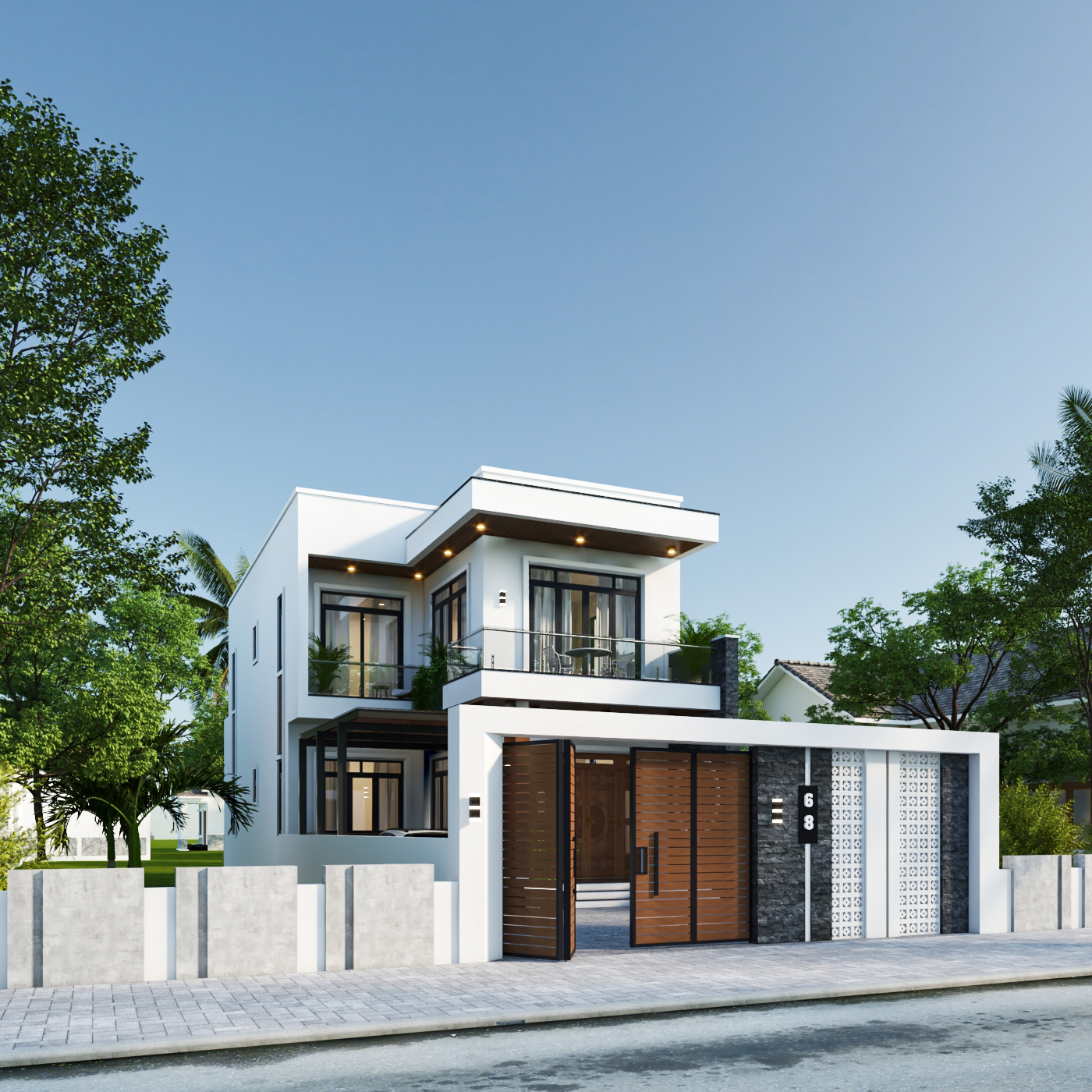 Nhà 2 tầng mái bằng hiện đại – Anh Minh, Thái Bình – NAVI-BT44 gallery