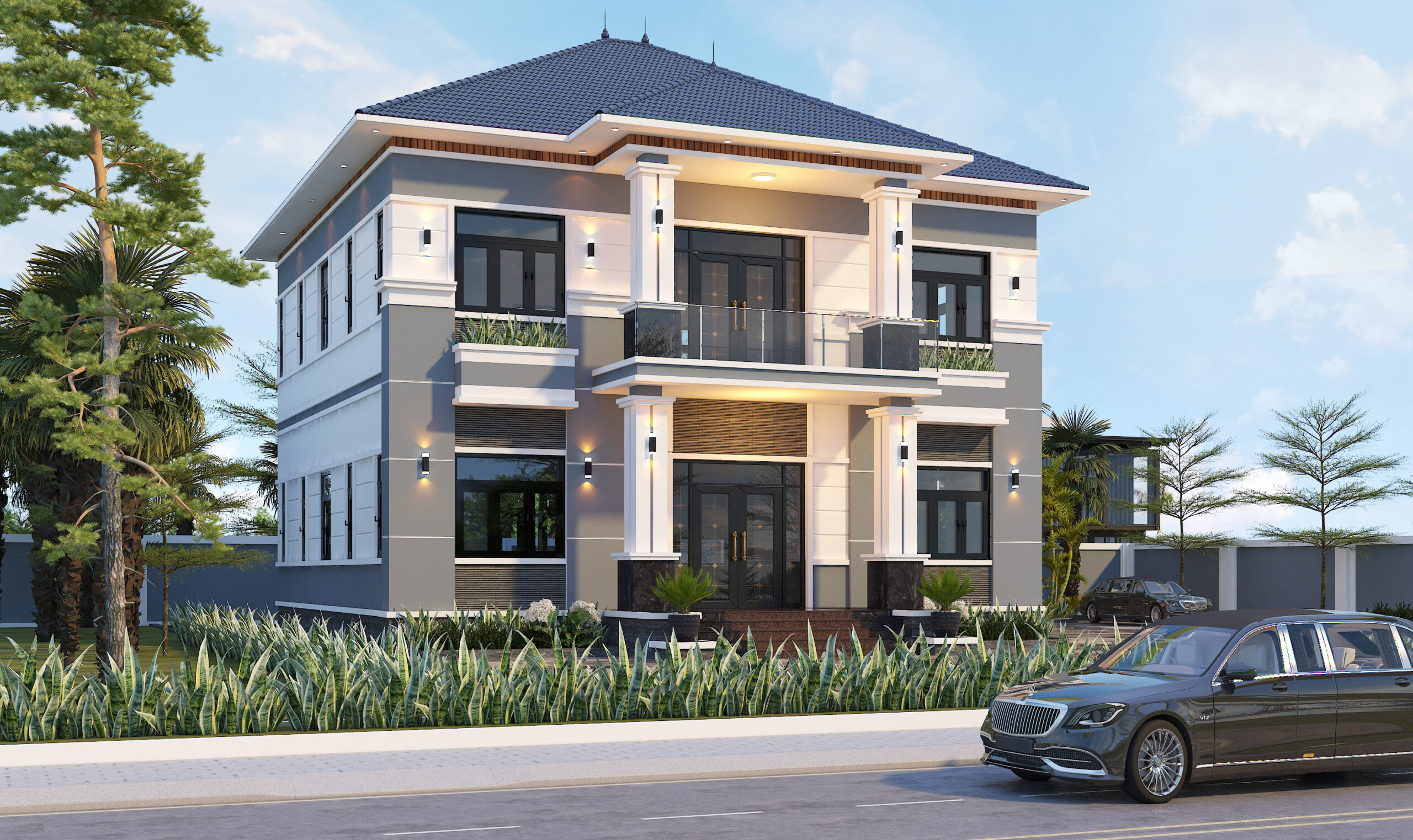 Biệt thự 2 tầng mái Nhật ngói xanh đen hiện đại – Anh Cường, Quảng Ninh – NAVI-BT18 gallery