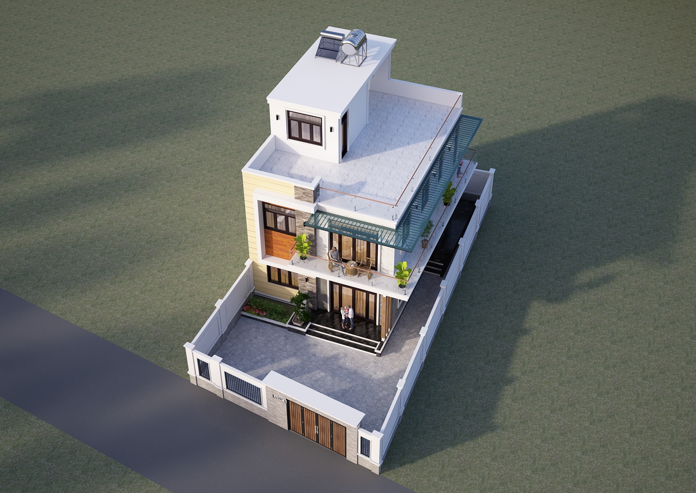 Nhà 2 tầng 1 tum mái bằng hiện đại – Anh Dũng, Thái Nguyên – NAVI-BT32 gallery